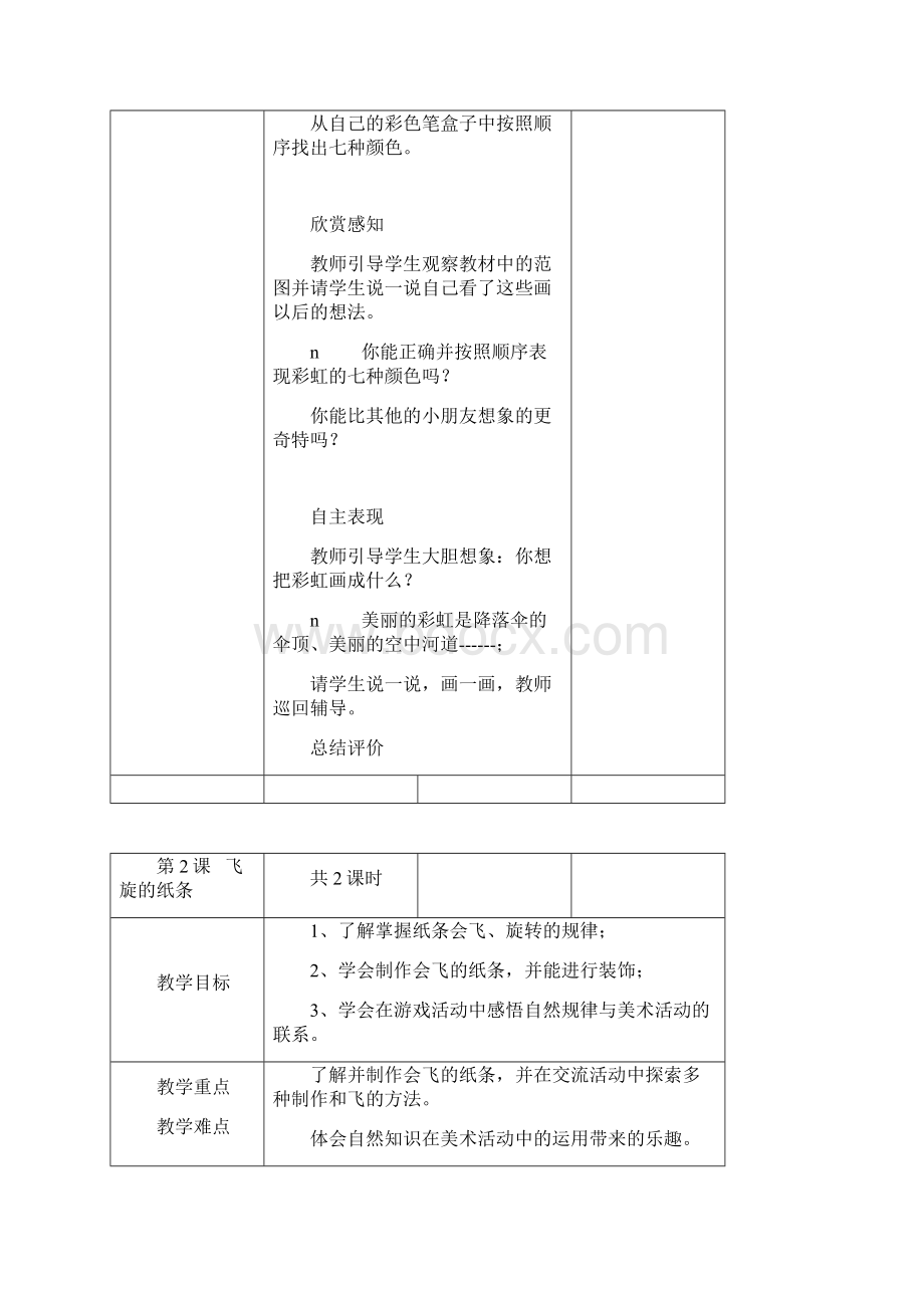 小学一年级美术教案湖南版全册Word文档格式.docx_第2页