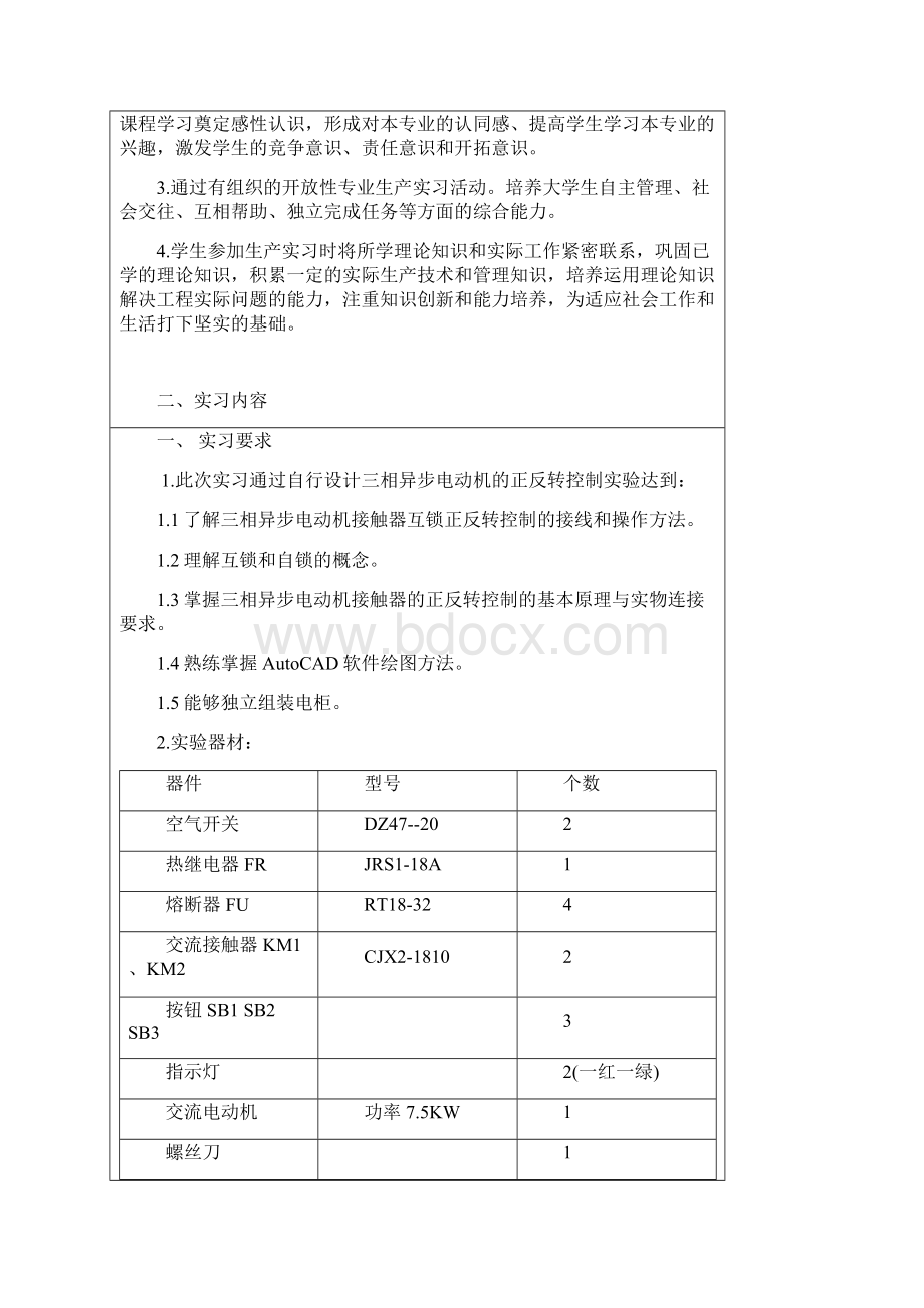 电机正反转实习报告11电气3班成磊综述.docx_第2页