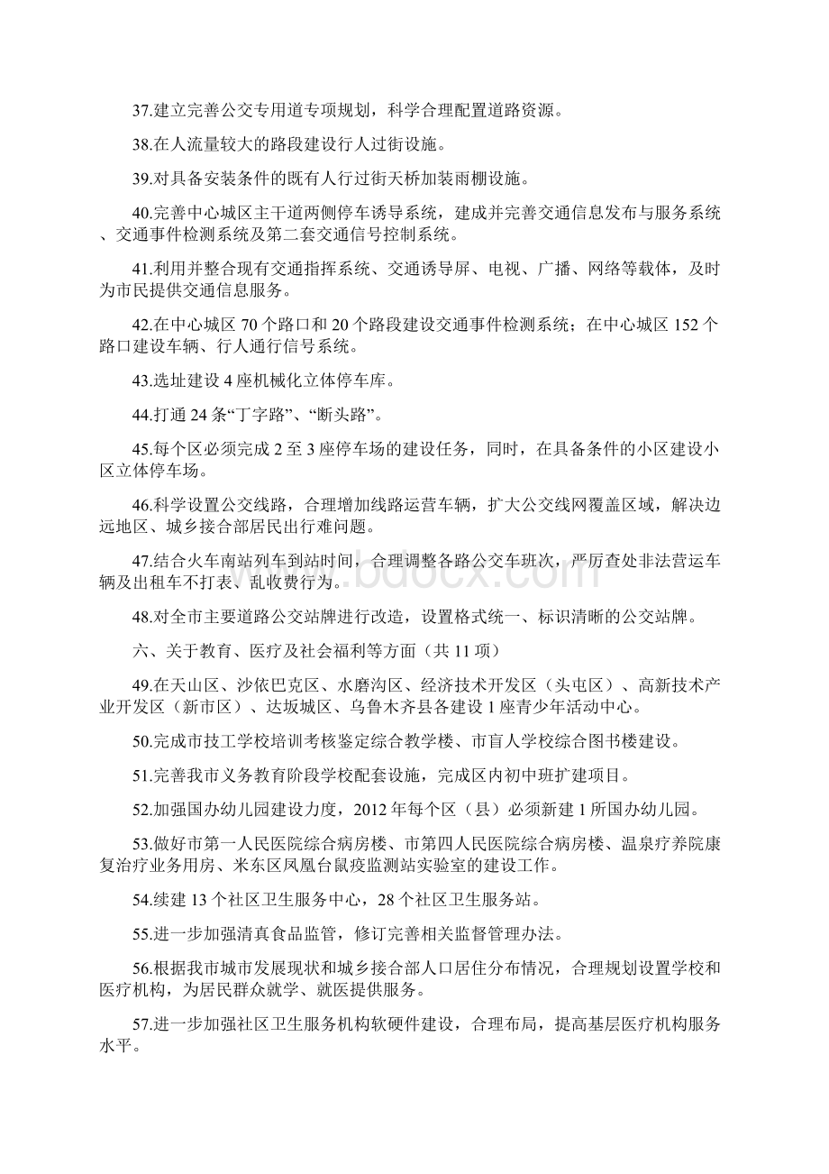 乌鲁木齐公布120件实事Word文档格式.docx_第3页