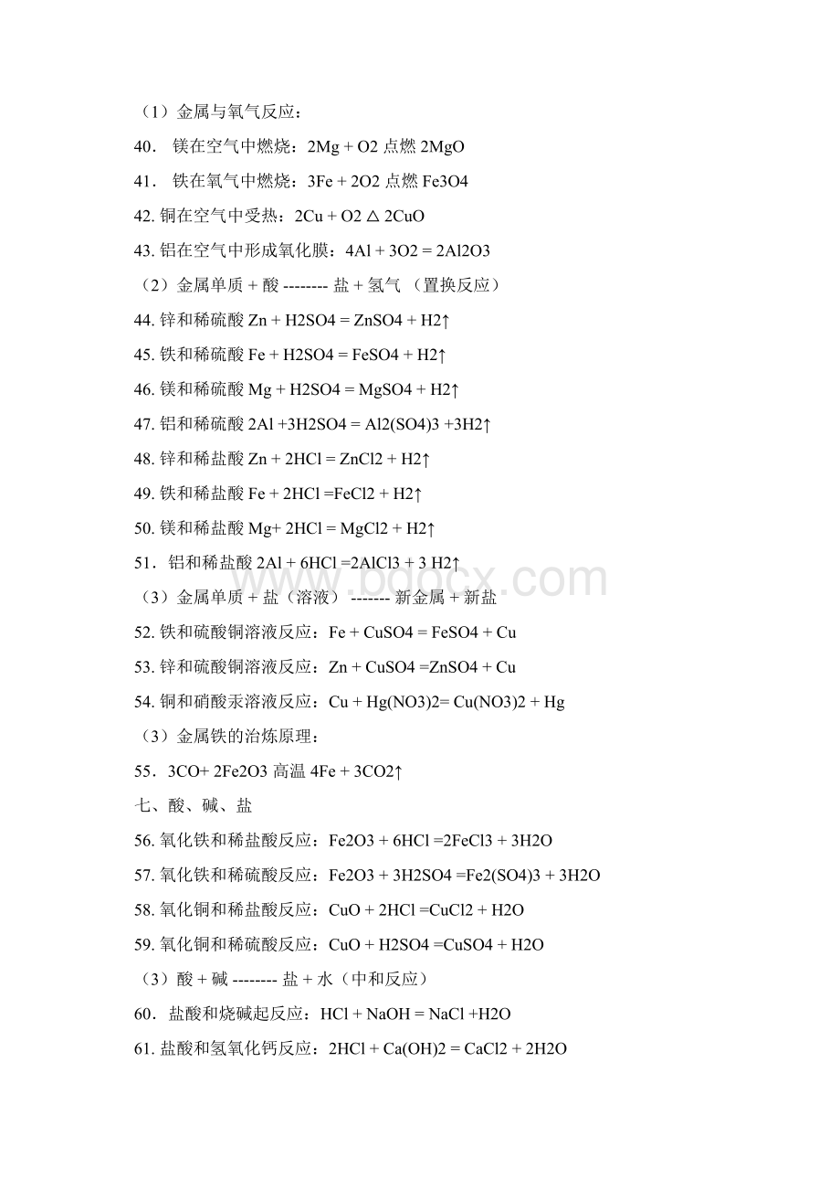 初中化学方程式汇编很全面.docx_第3页