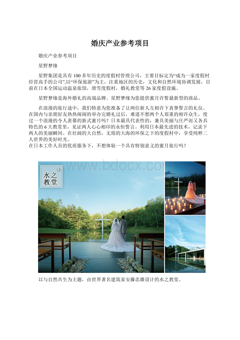 婚庆产业参考项目.docx_第1页