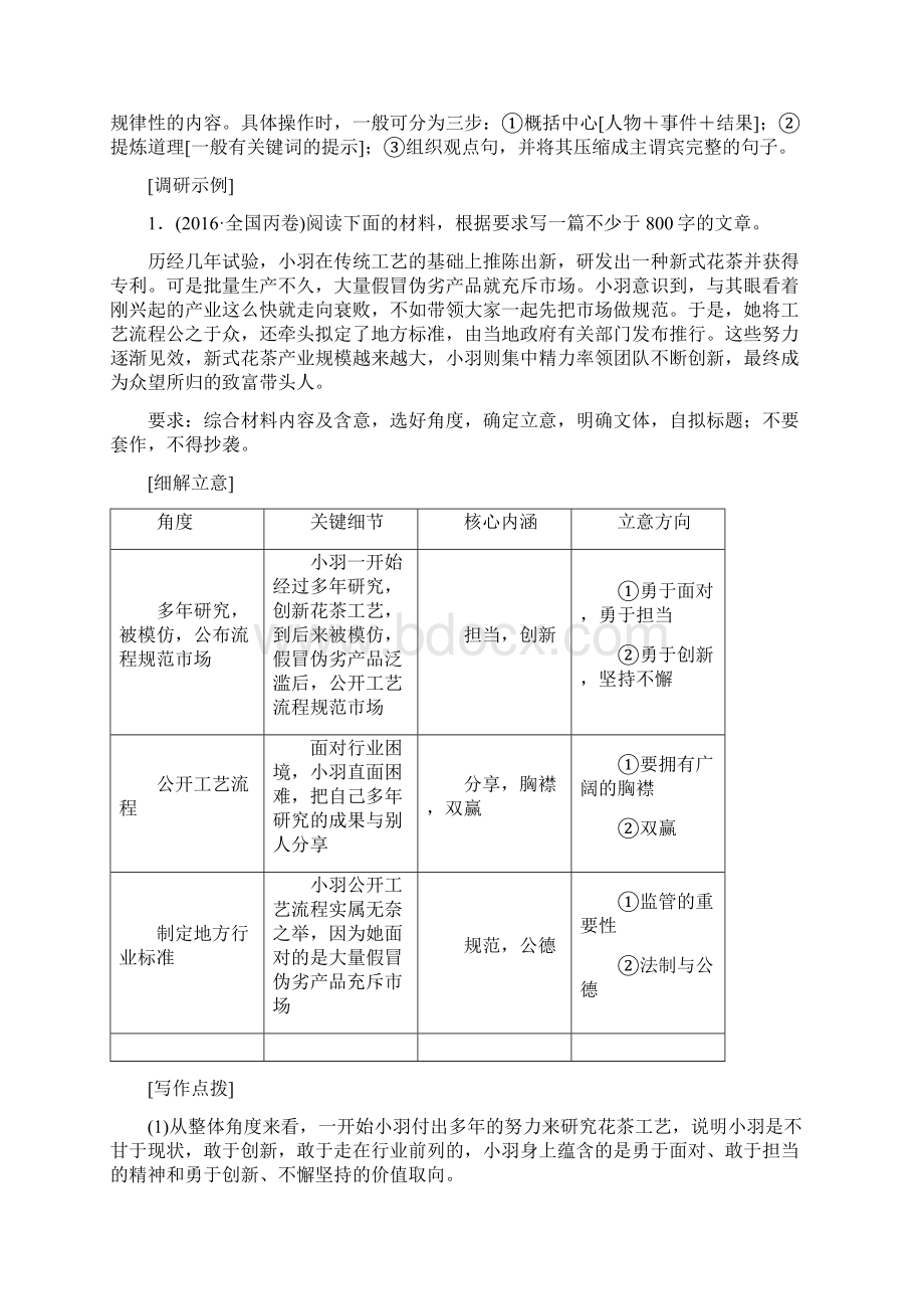 通用版高考语文大一轮复习第4部分作文第1节作文的审题立意.docx_第3页