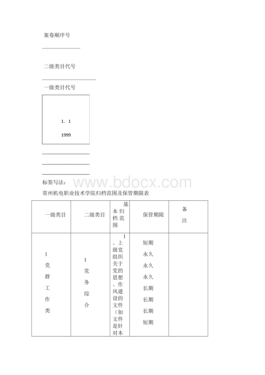 常州机电职业技术学院档案分类方案Word格式文档下载.docx_第2页