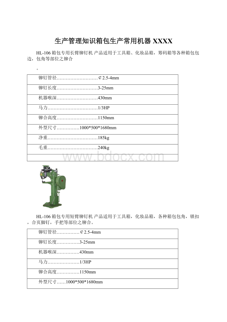 生产管理知识箱包生产常用机器XXXXWord文档格式.docx