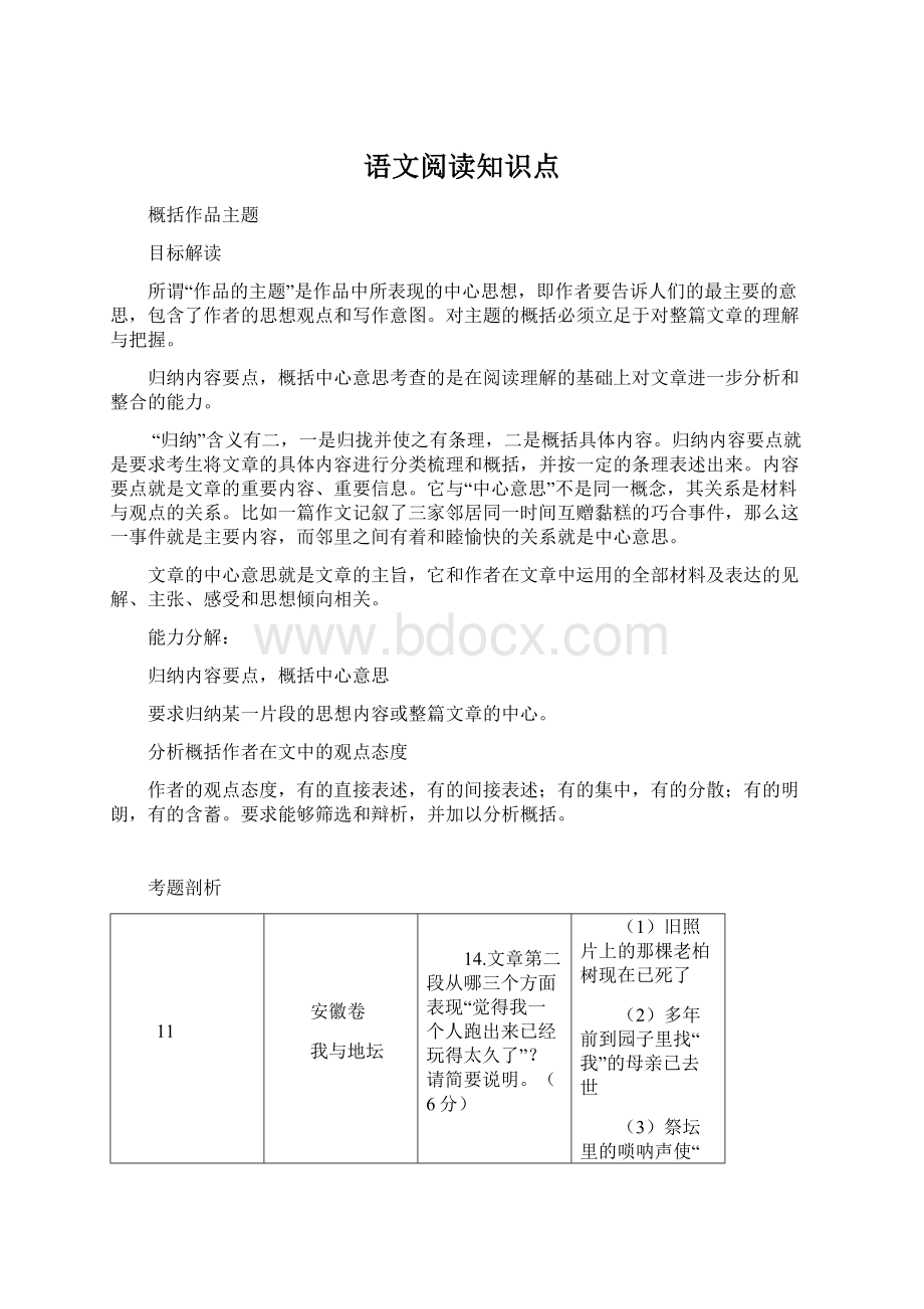 语文阅读知识点.docx_第1页