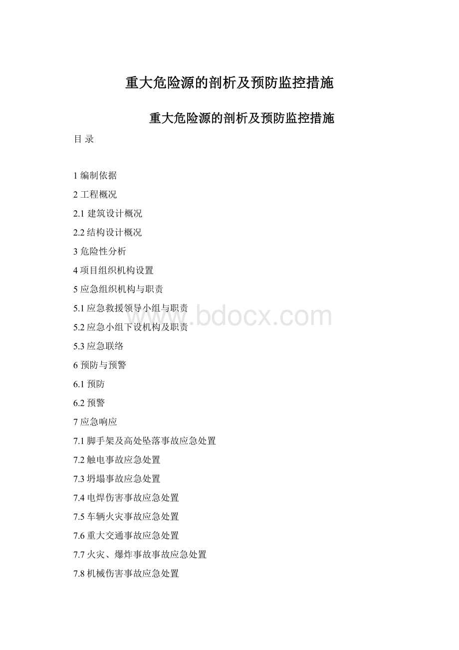 重大危险源的剖析及预防监控措施.docx_第1页