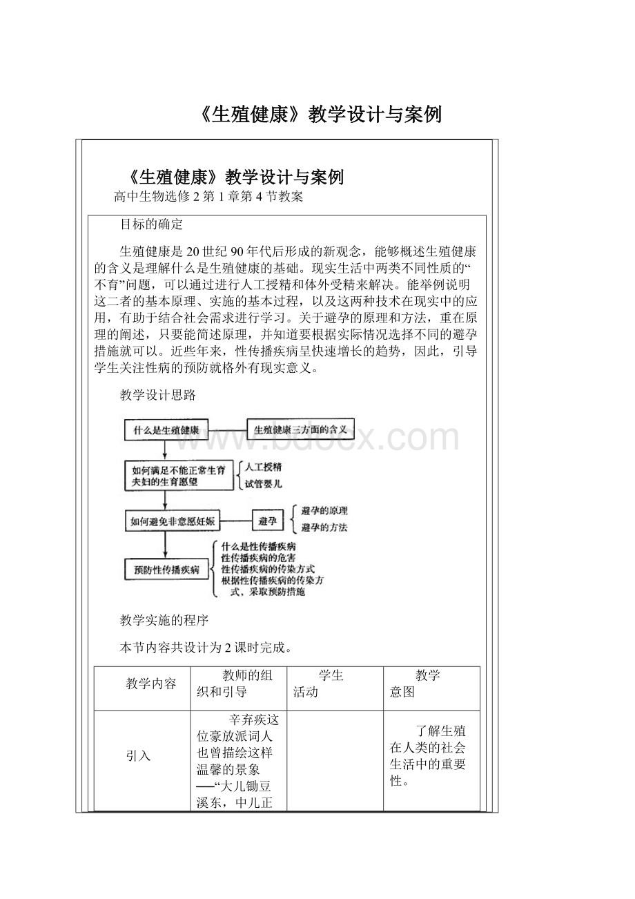 《生殖健康》教学设计与案例.docx_第1页