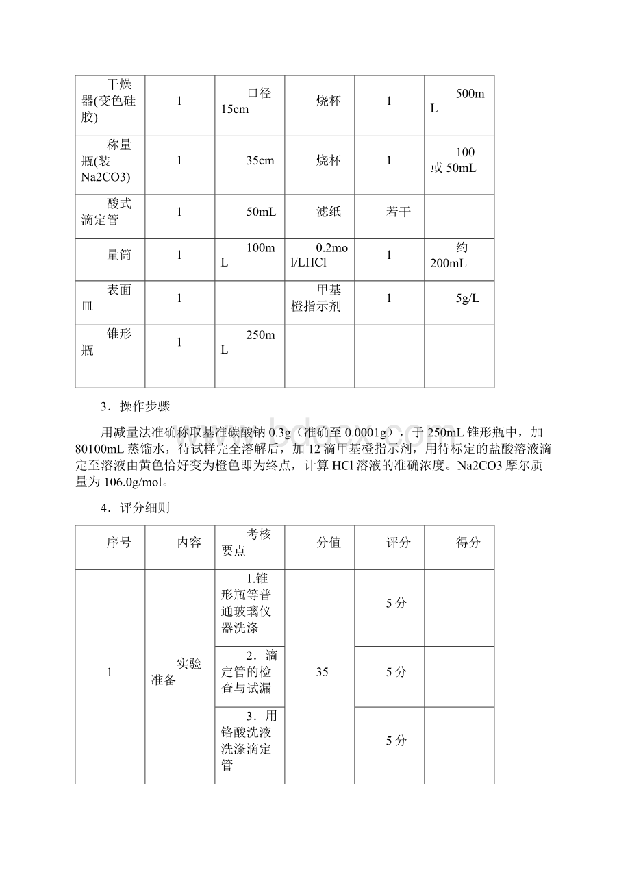 江苏普通高校对口单独招生化工类专业技能考试标准.docx_第3页