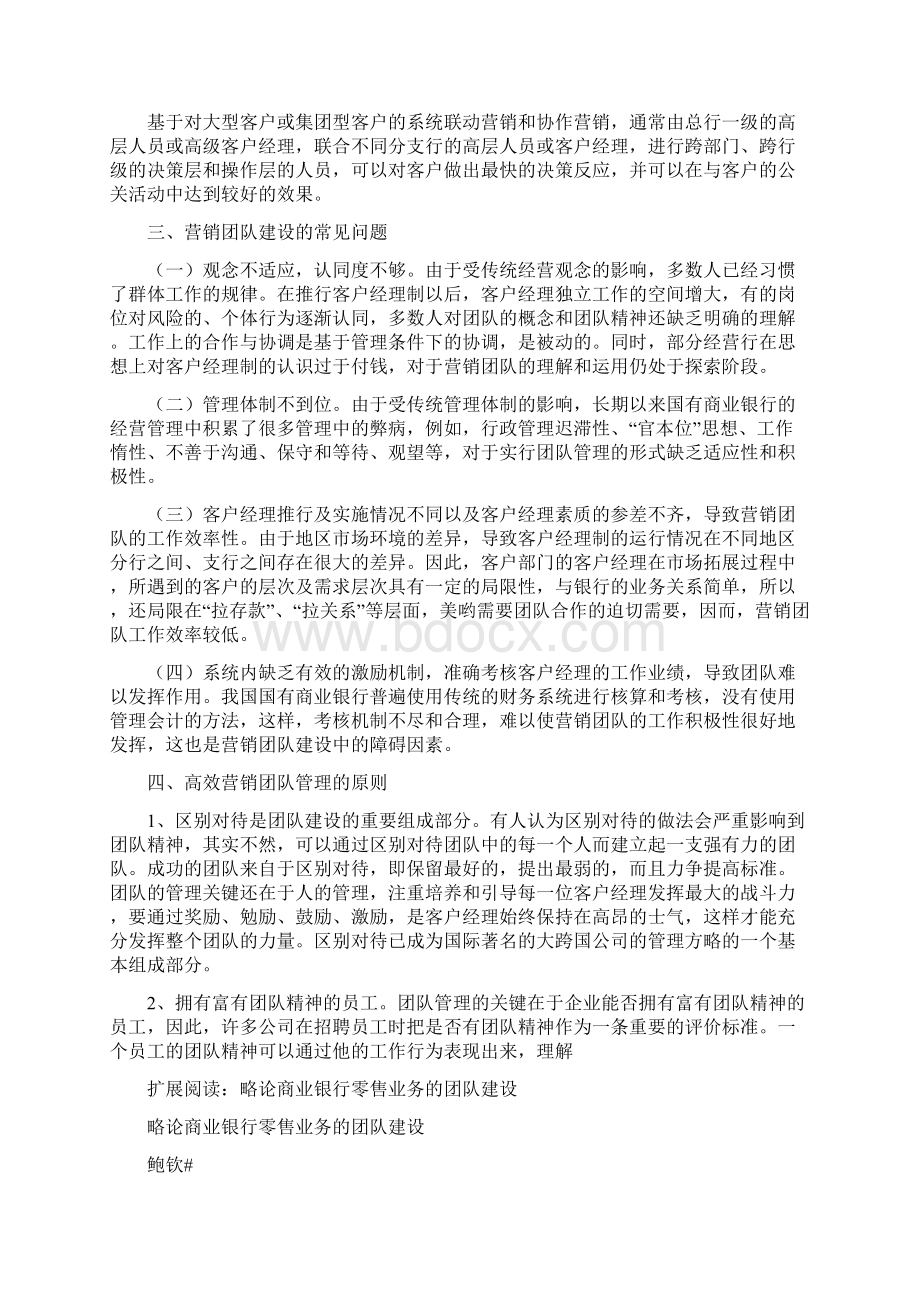 商业银行营销团队建设Word格式文档下载.docx_第2页