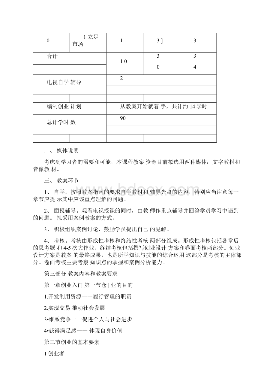 创业设计与模拟经营课程教学大纲推荐.docx_第3页