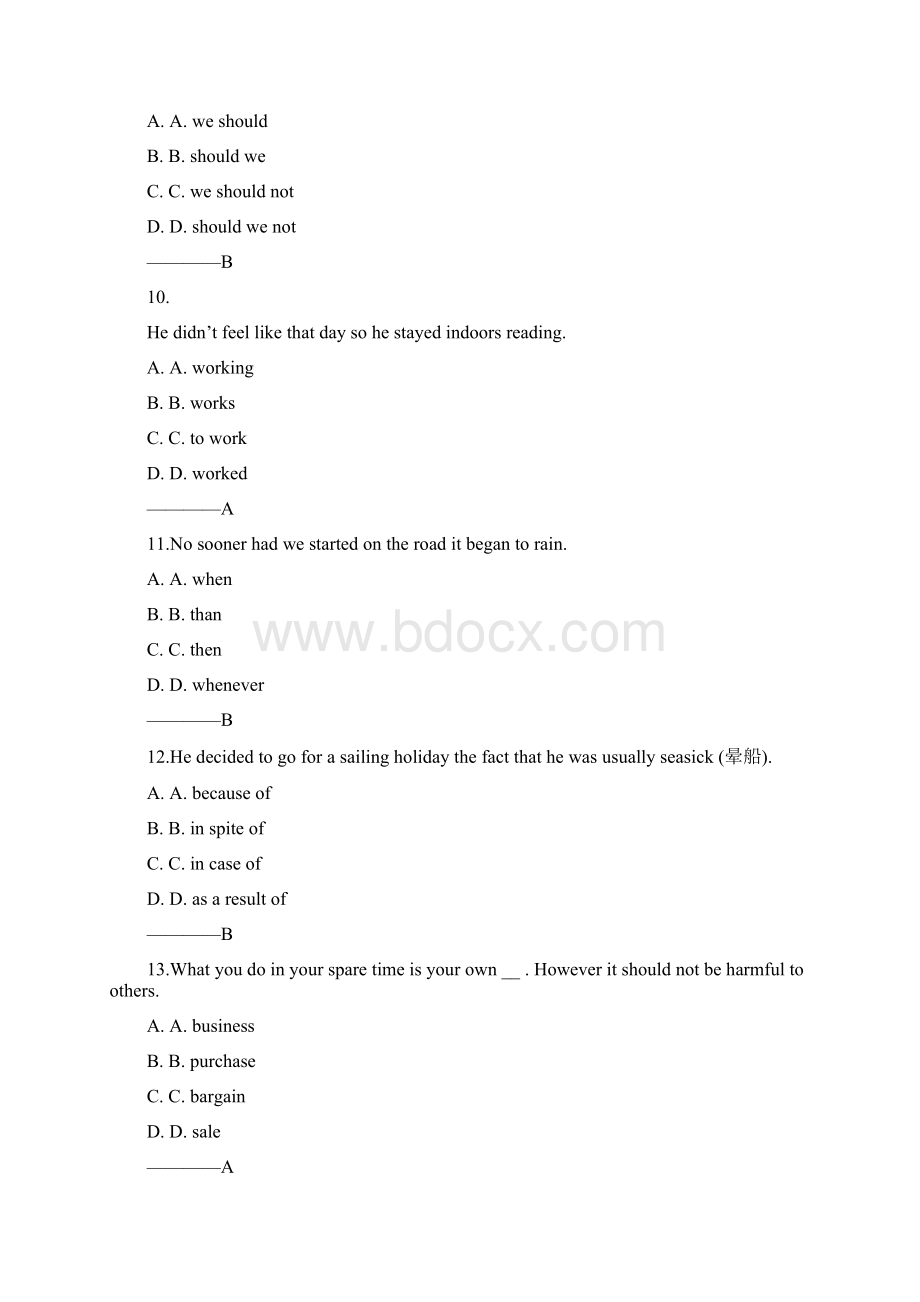 北京大学15秋《大学英语3》作业5答案文档格式.docx_第3页