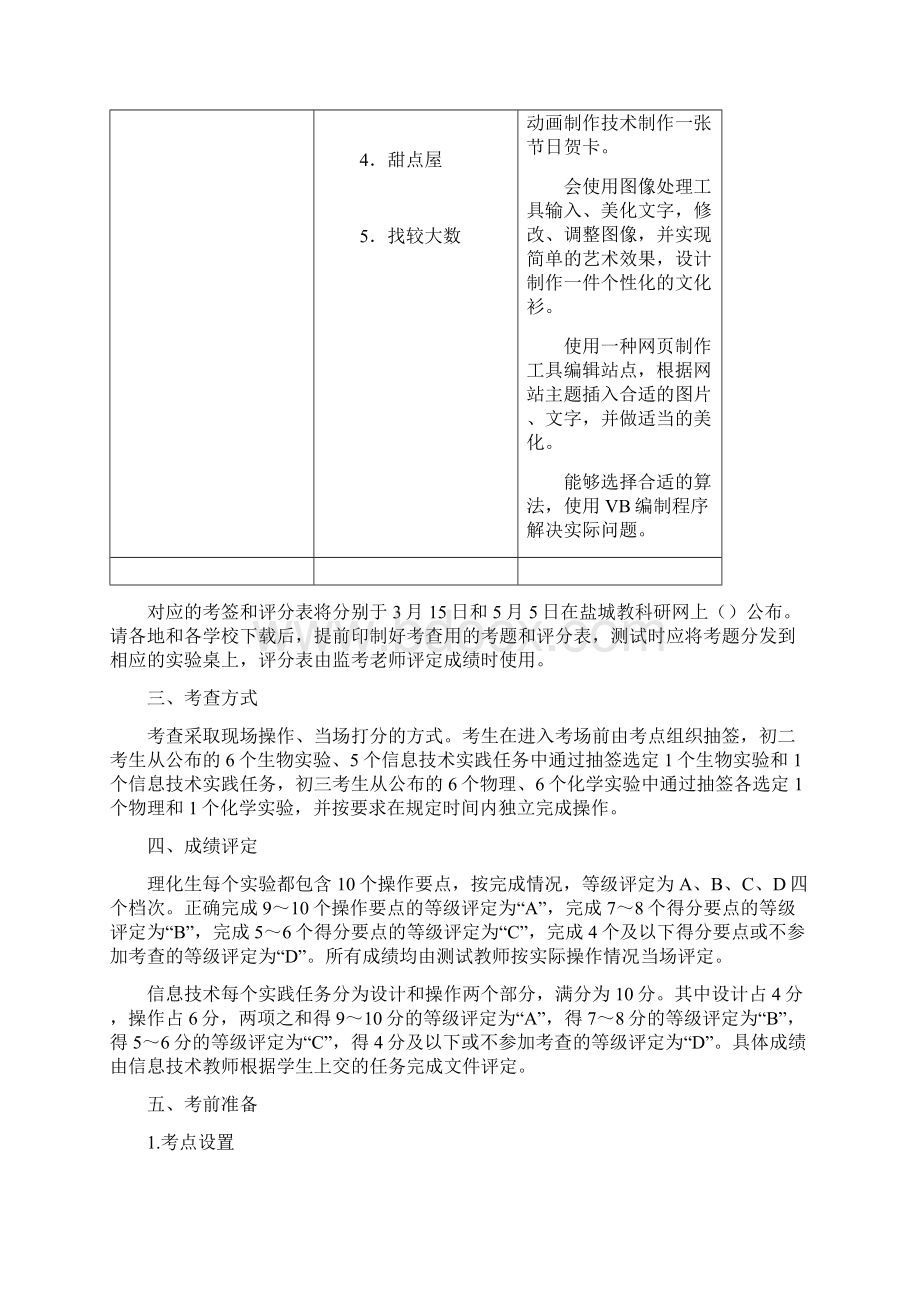 盐城市初中学生理化生实验操作和信息技术考查方案.docx_第3页