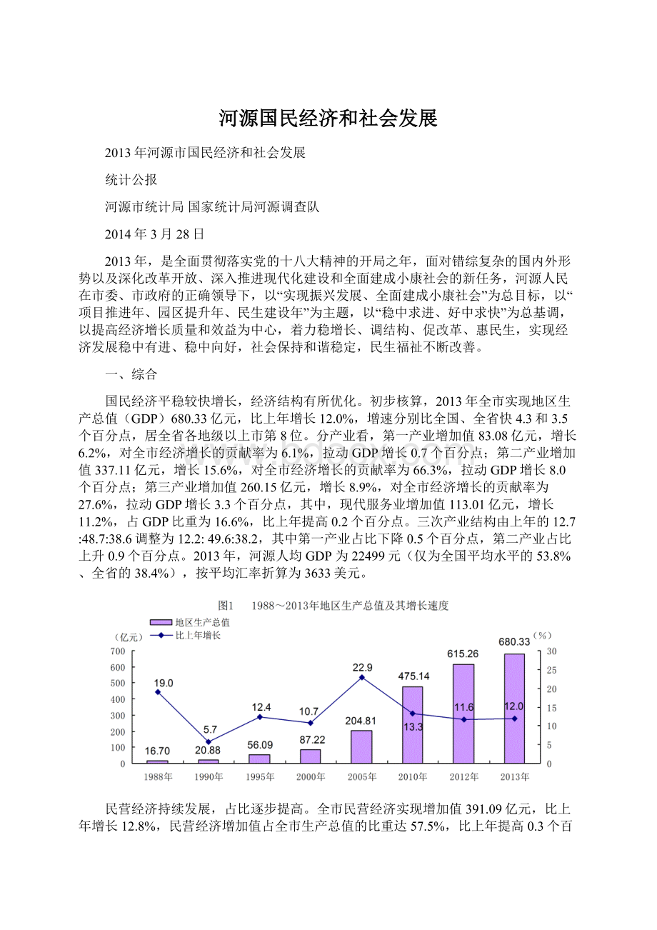 河源国民经济和社会发展Word文档格式.docx