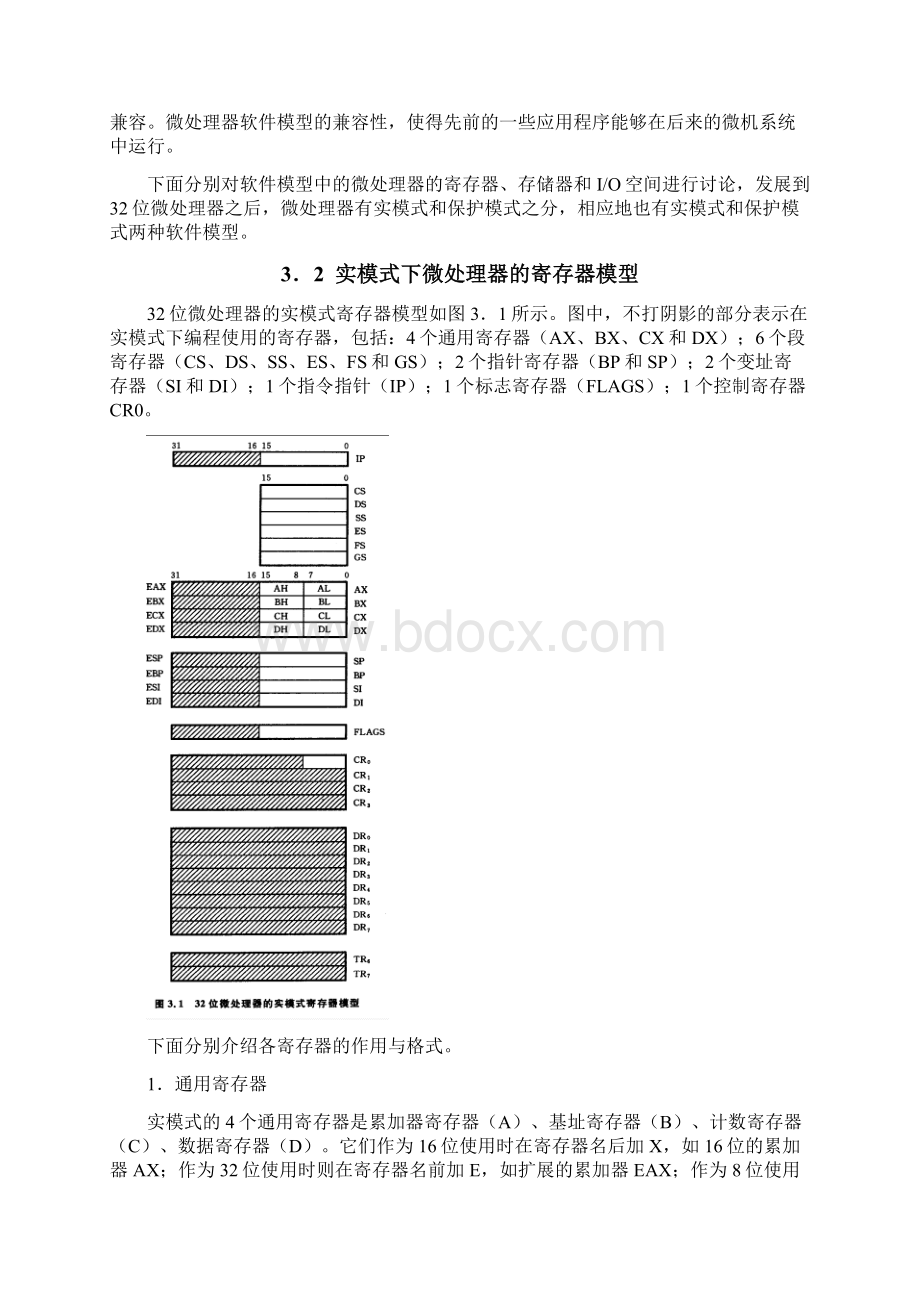 32位微型计算机接口技术及应用 第三章基于微处理器的微机系统软件模型文档格式.docx_第3页