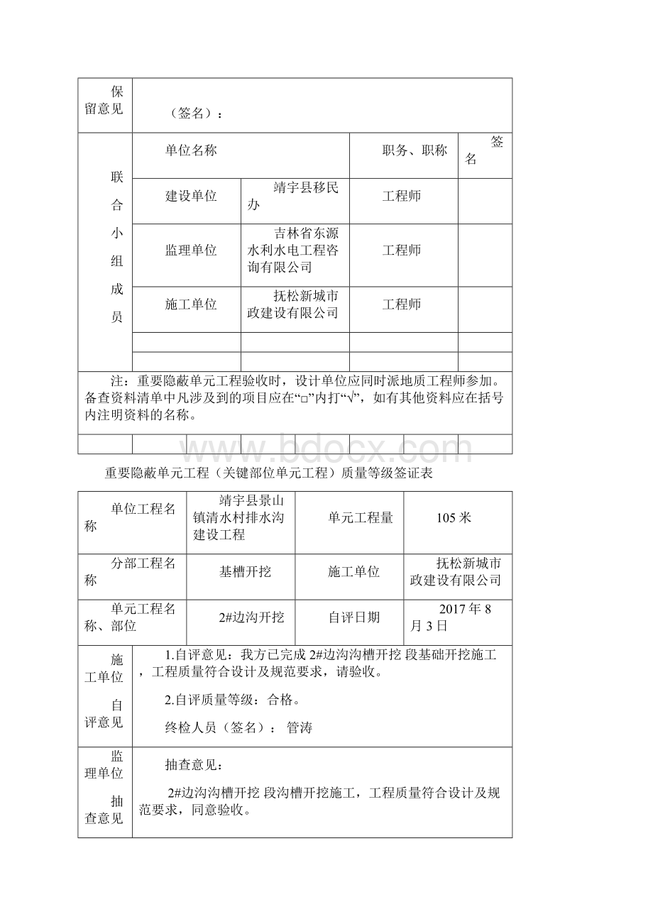 重要隐蔽单元工程质量等级评定表1Word格式.docx_第3页