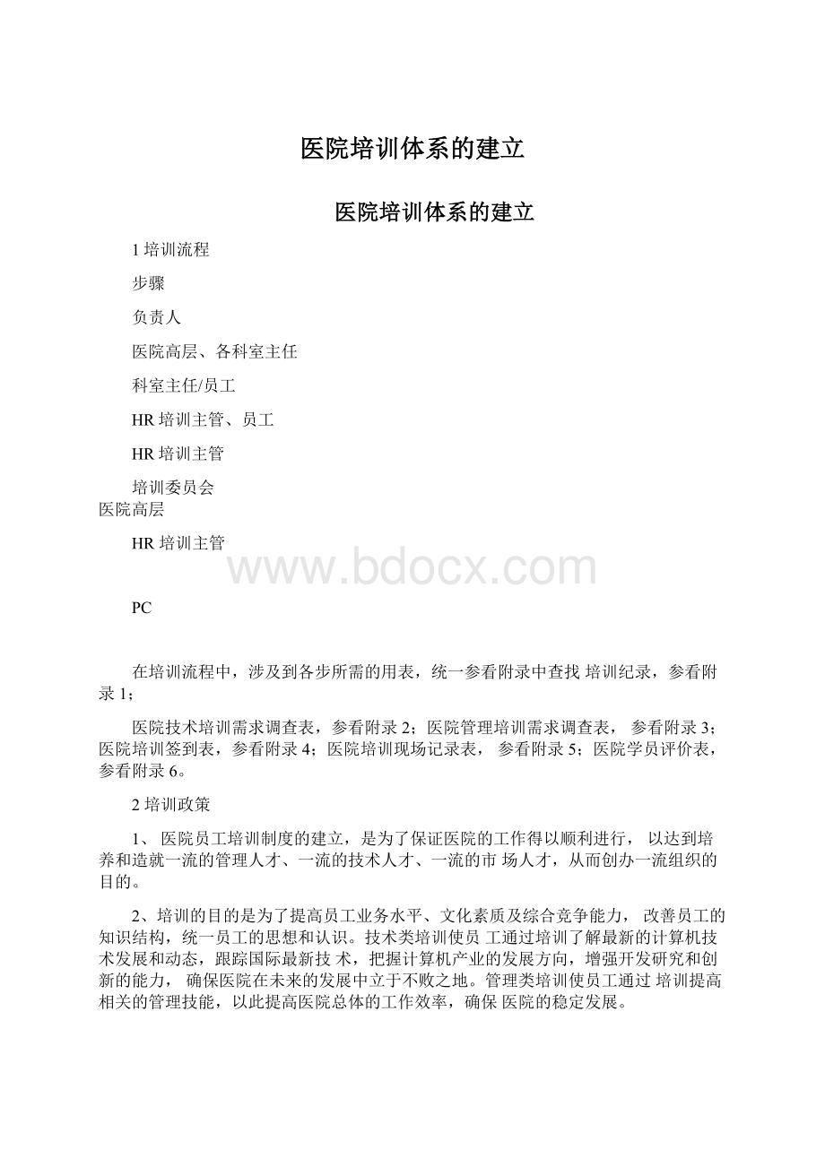 医院培训体系的建立文档格式.docx_第1页