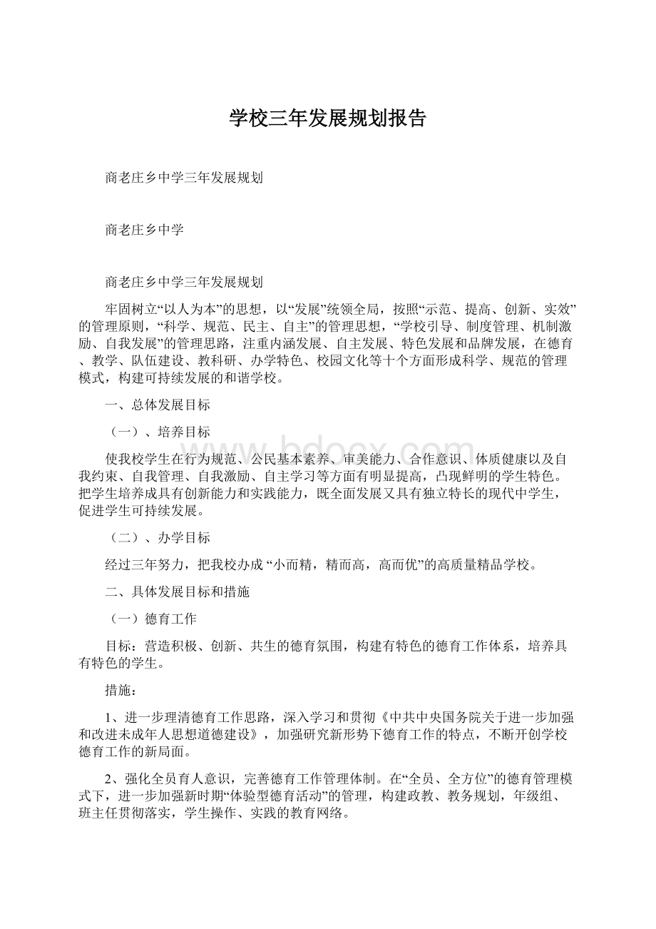 学校三年发展规划报告.docx