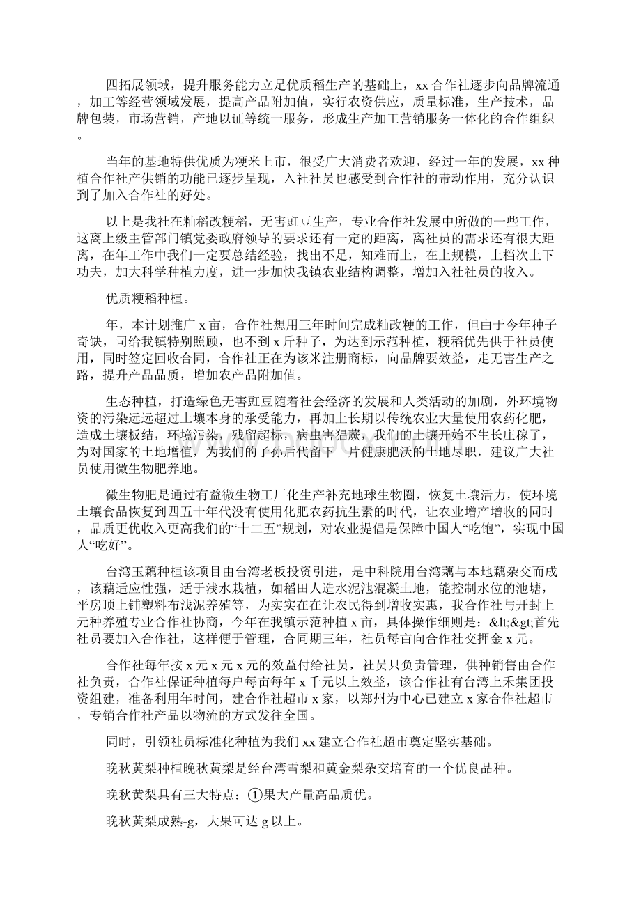 种植专业合作社发言稿.docx_第2页