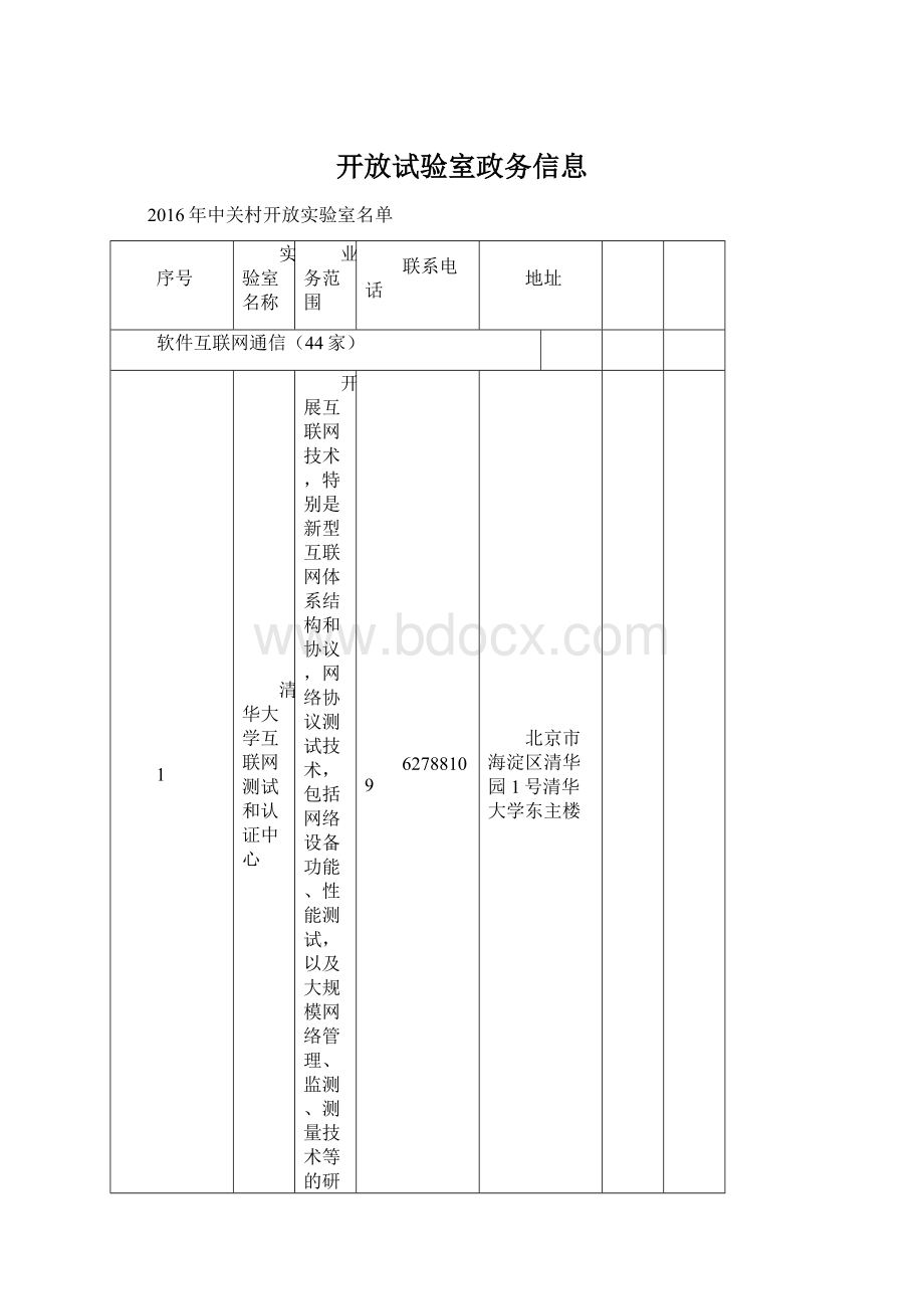 开放试验室政务信息.docx