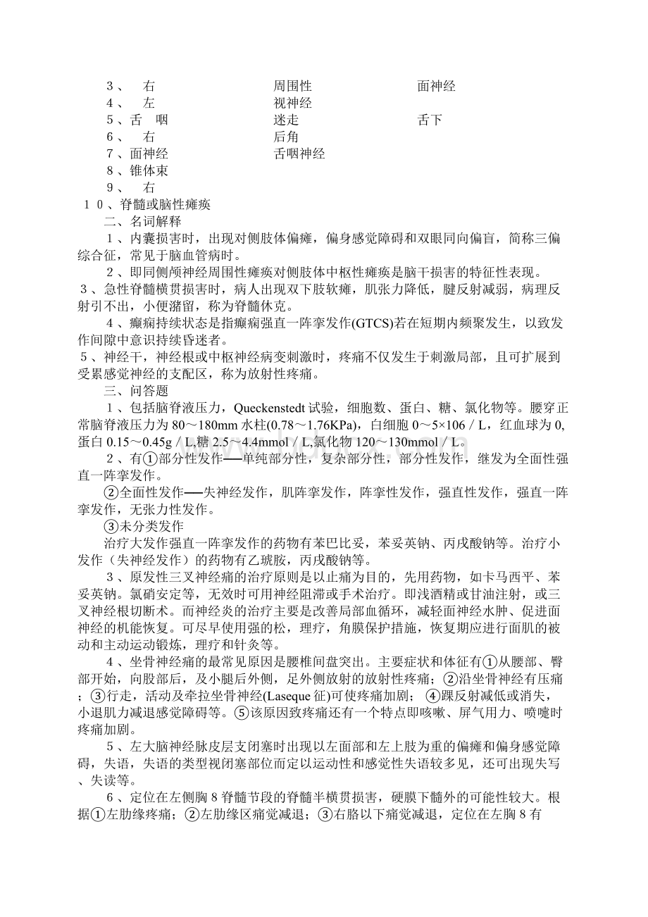 神经内科出科考试题库及标准答案.docx_第2页