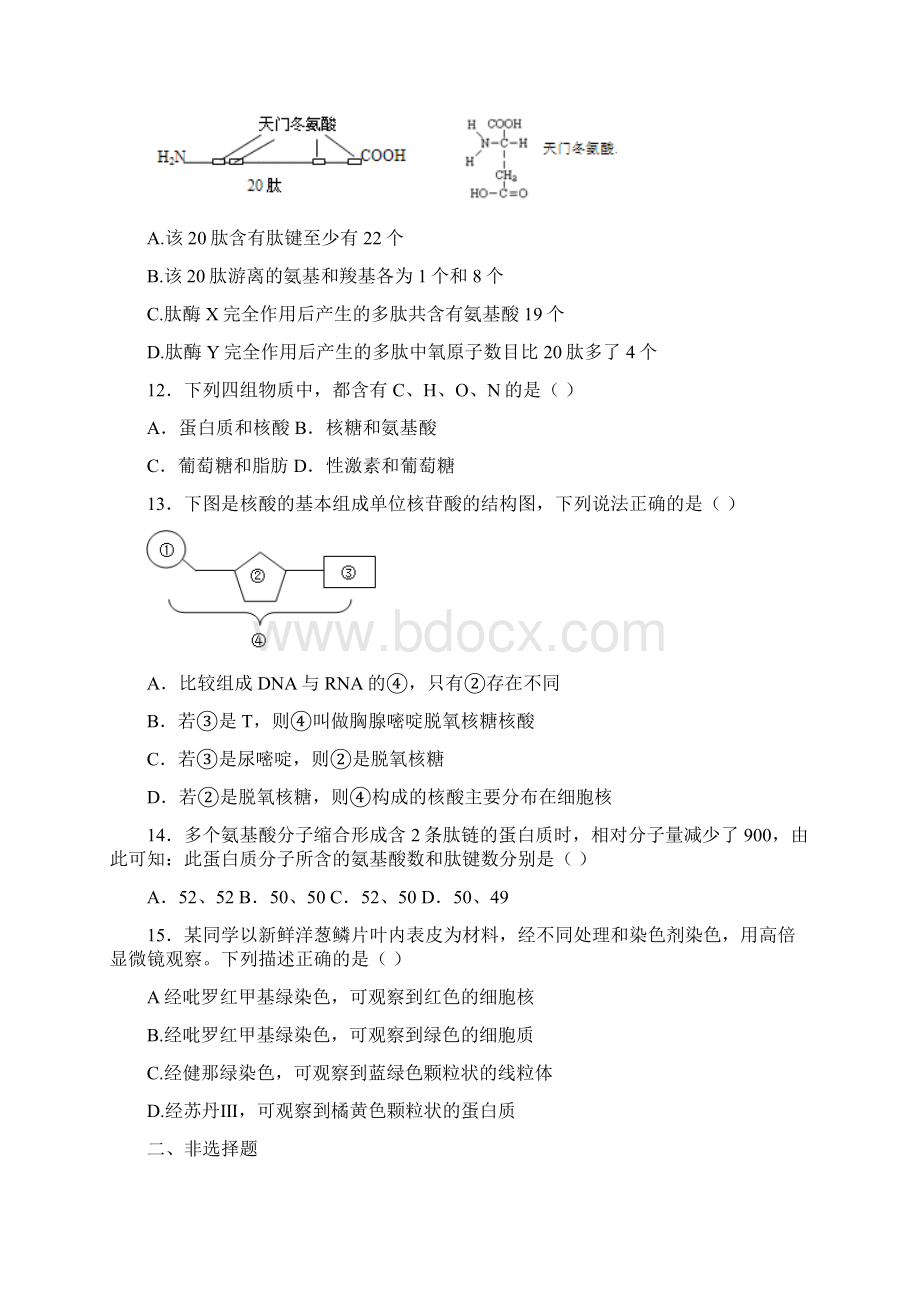 《组成细胞的分子》名师精选练习2全解.docx_第3页