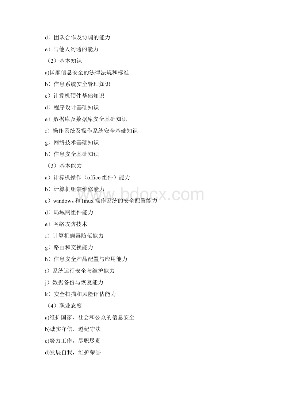 信息安全技术专业人才培养方案.docx_第2页