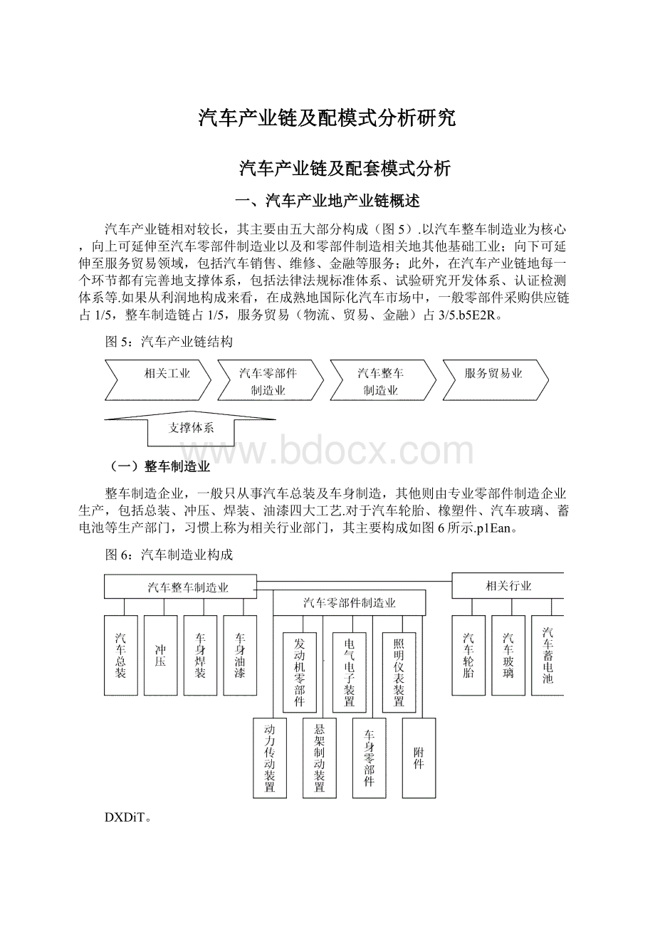 汽车产业链及配模式分析研究.docx_第1页