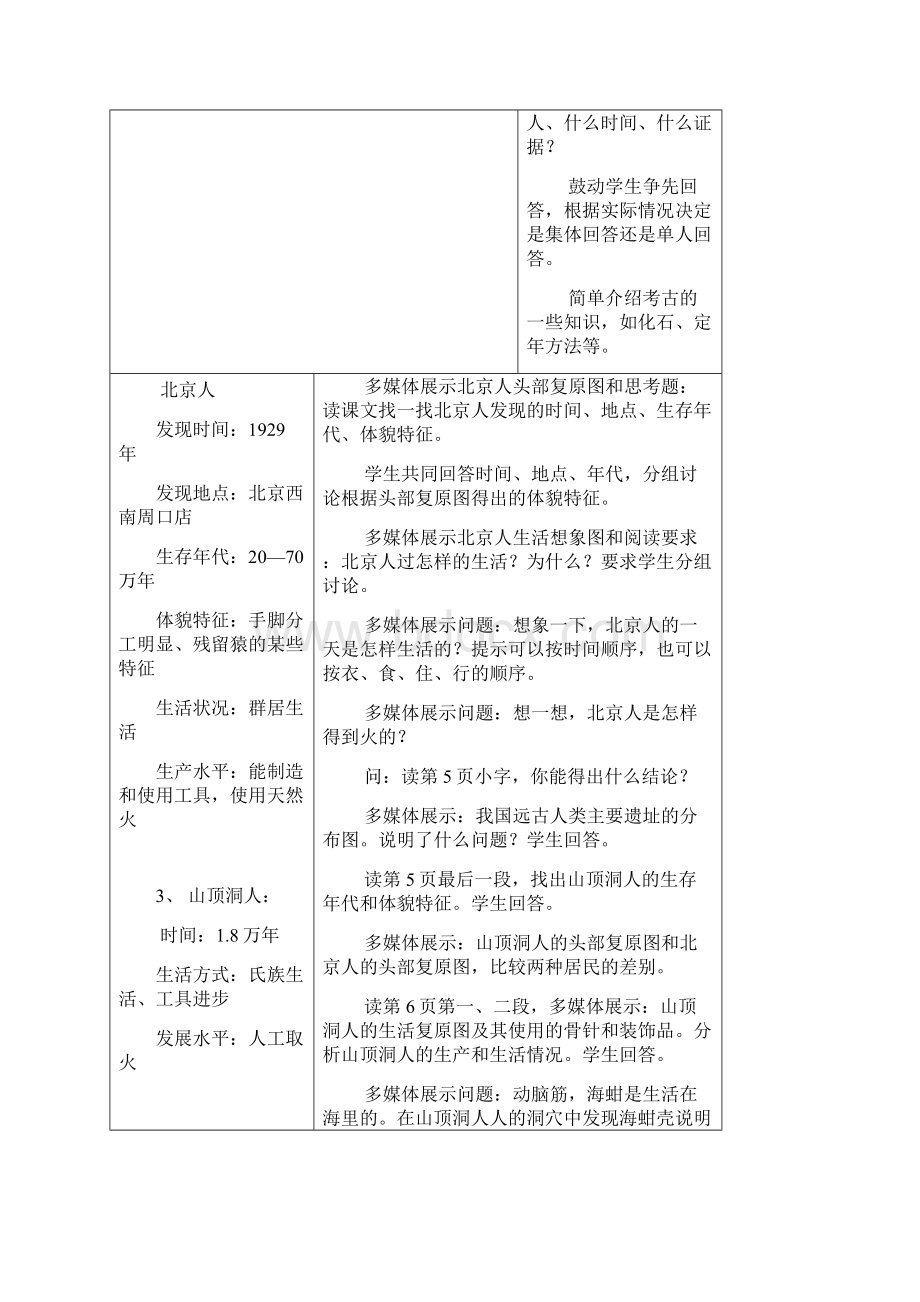 新课标人教版历史历史七年级上册教学设计全册.docx_第3页