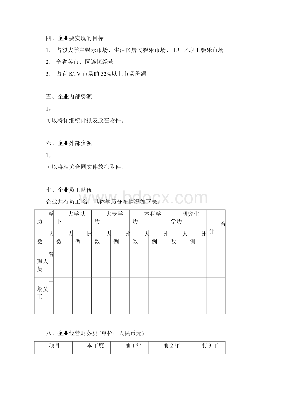 史上最完整的商业计划书模板文档格式.docx_第3页