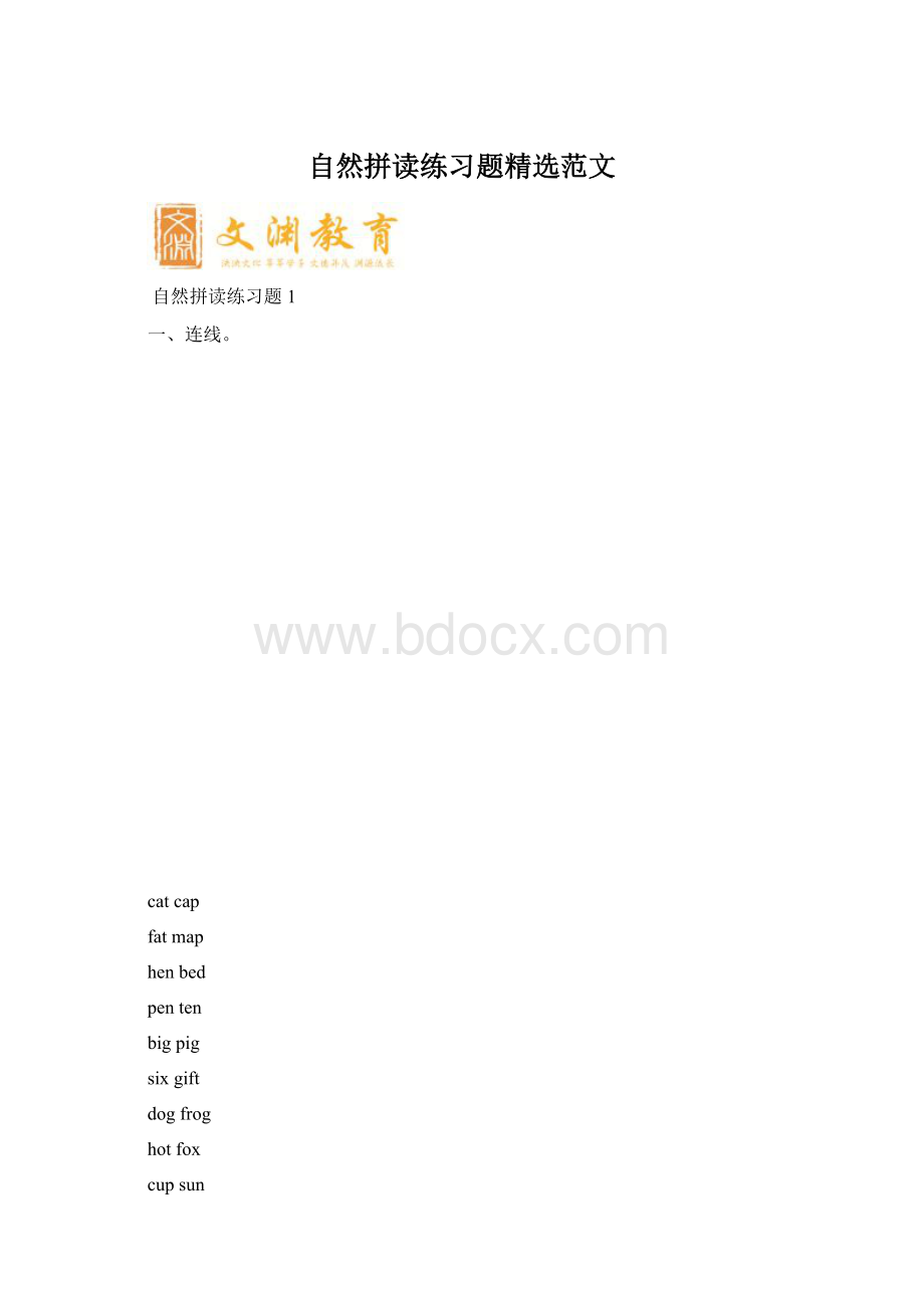 自然拼读练习题精选范文Word下载.docx