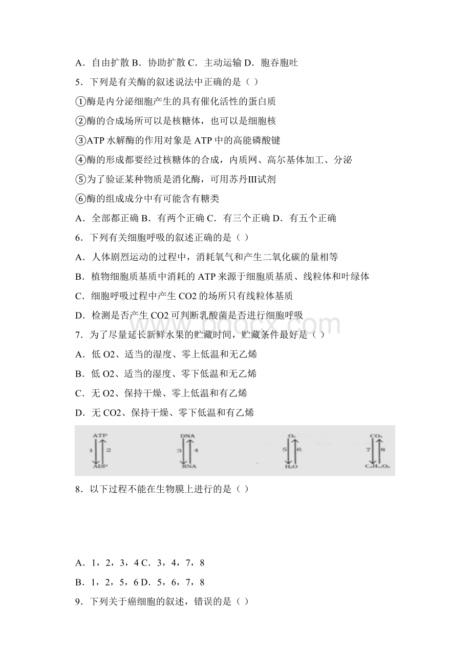 内蒙古包头一中学年高三上学期期中考试生物试题 Word版含答案Word下载.docx_第2页