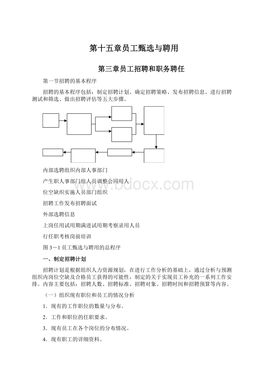 第十五章员工甄选与聘用Word文件下载.docx