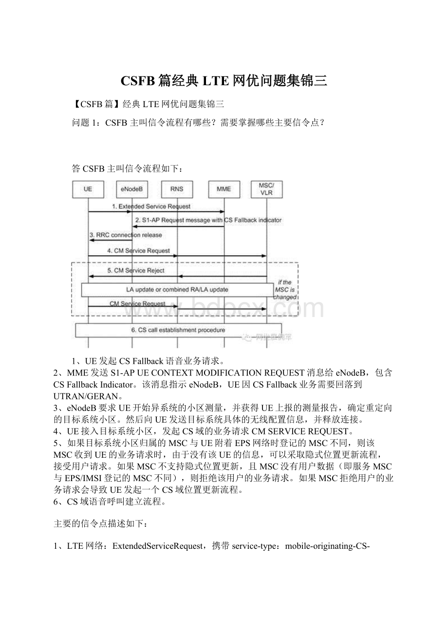 CSFB篇经典LTE网优问题集锦三.docx