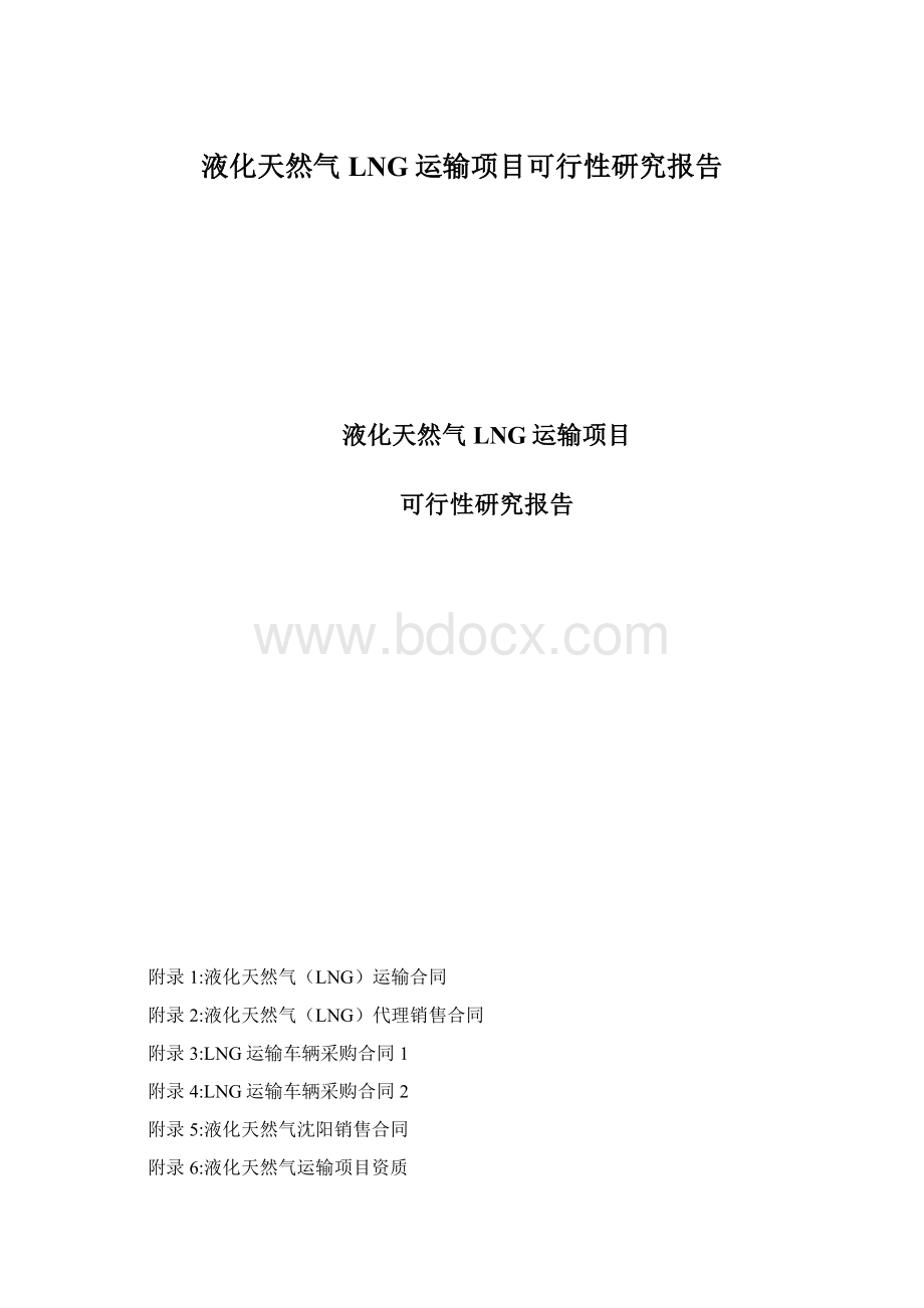 液化天然气LNG运输项目可行性研究报告.docx