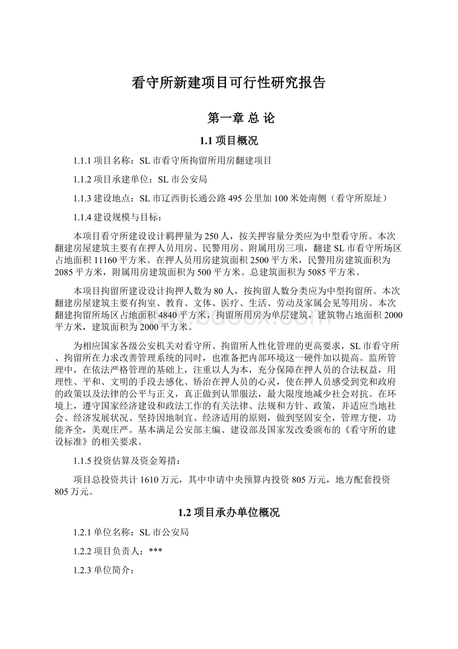 看守所新建项目可行性研究报告.docx