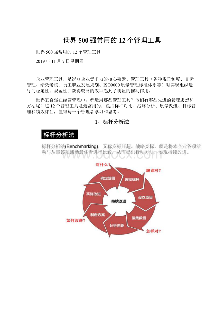 世界500强常用的12个管理工具Word格式.docx