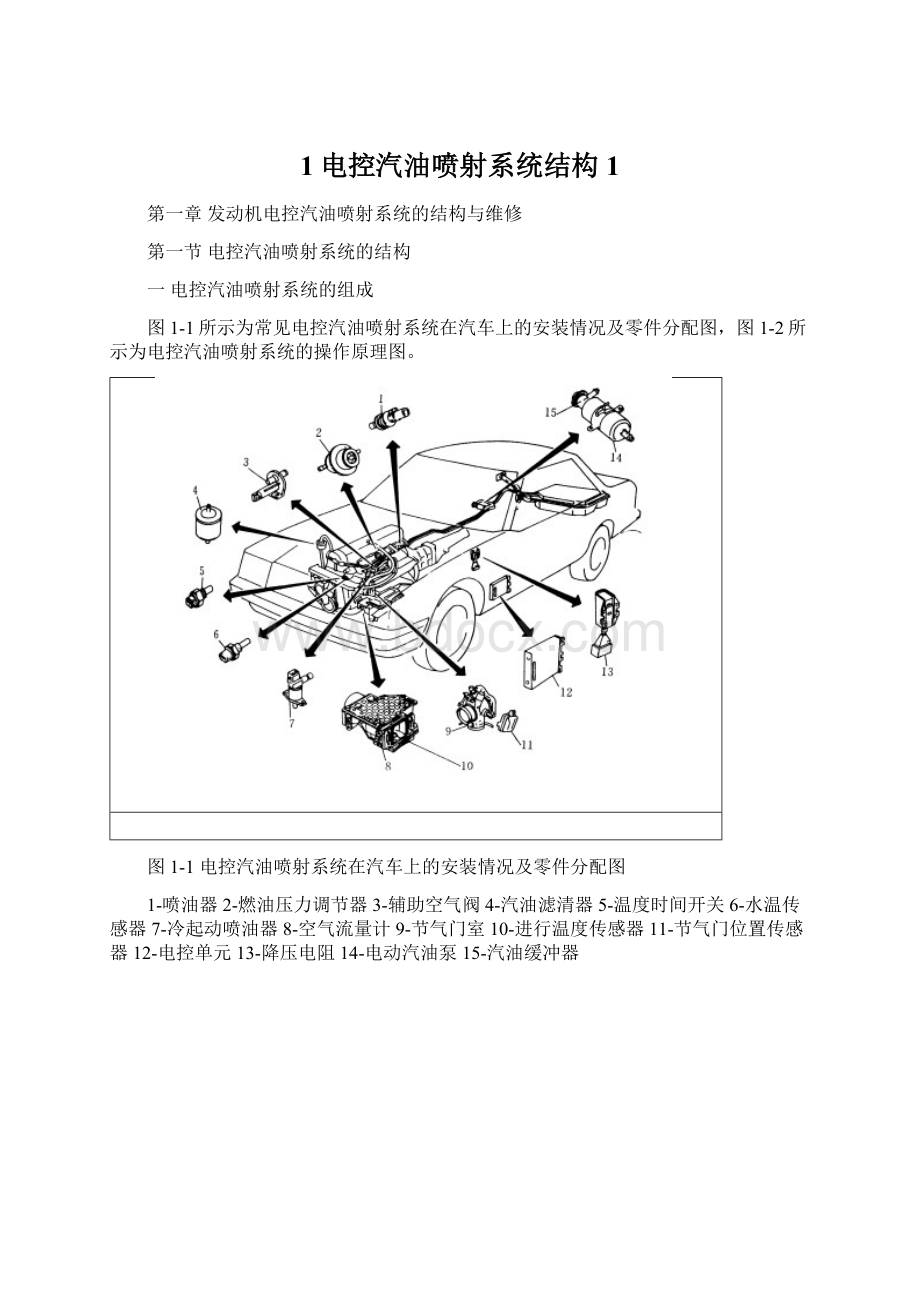 1电控汽油喷射系统结构1Word格式.docx