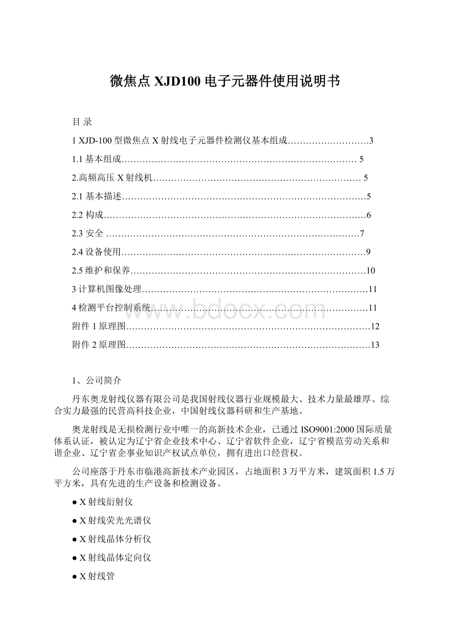 微焦点XJD100电子元器件使用说明书.docx_第1页