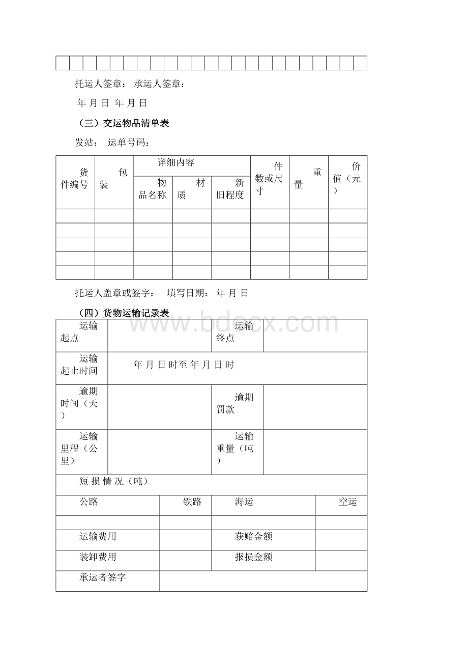 企业产品配送运输管理表单与流程模板Word格式.docx_第3页