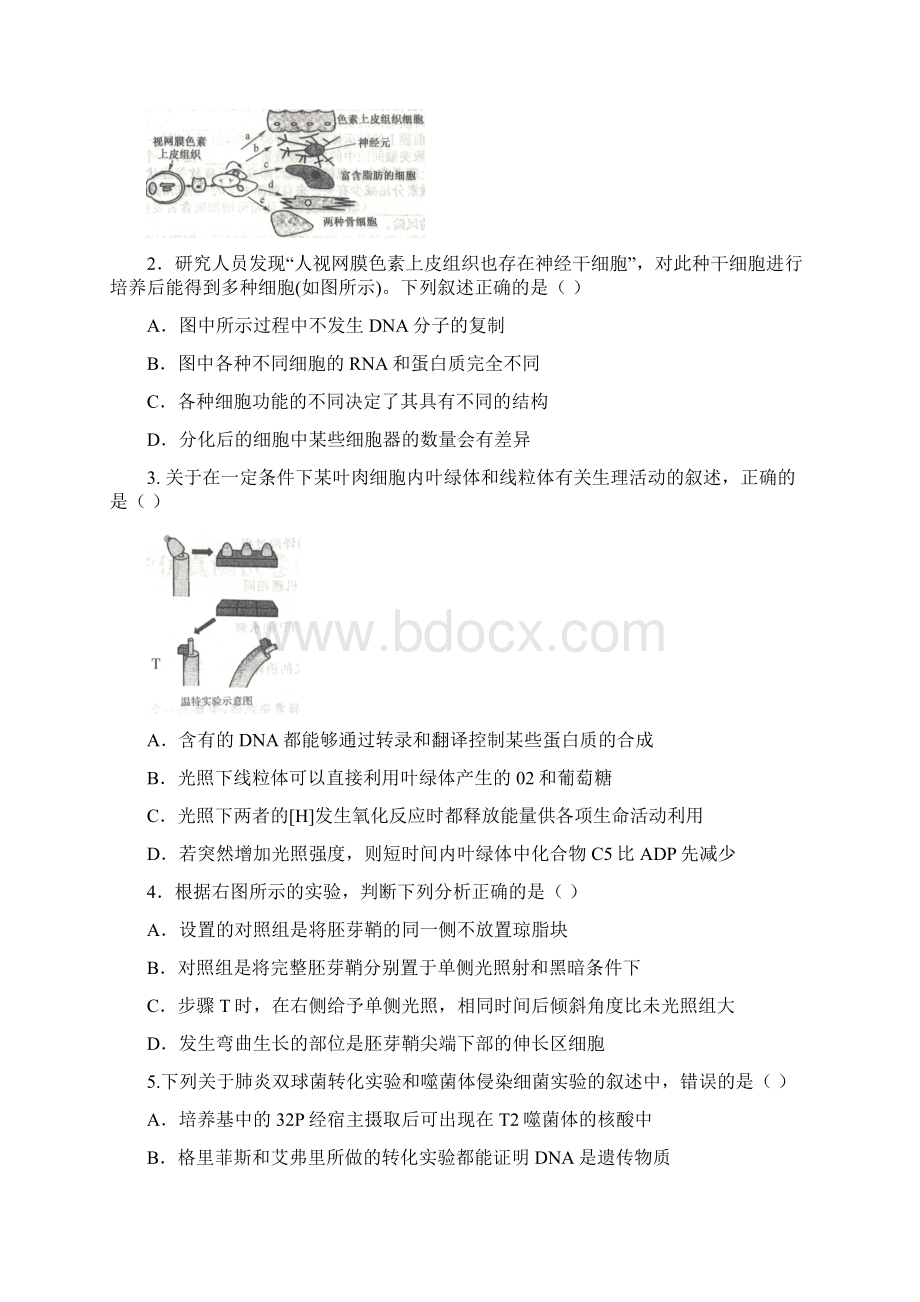 学年届黑龙江省哈尔滨市第六中学高三第二次模拟考试套题理科综合试题有答案.docx_第2页