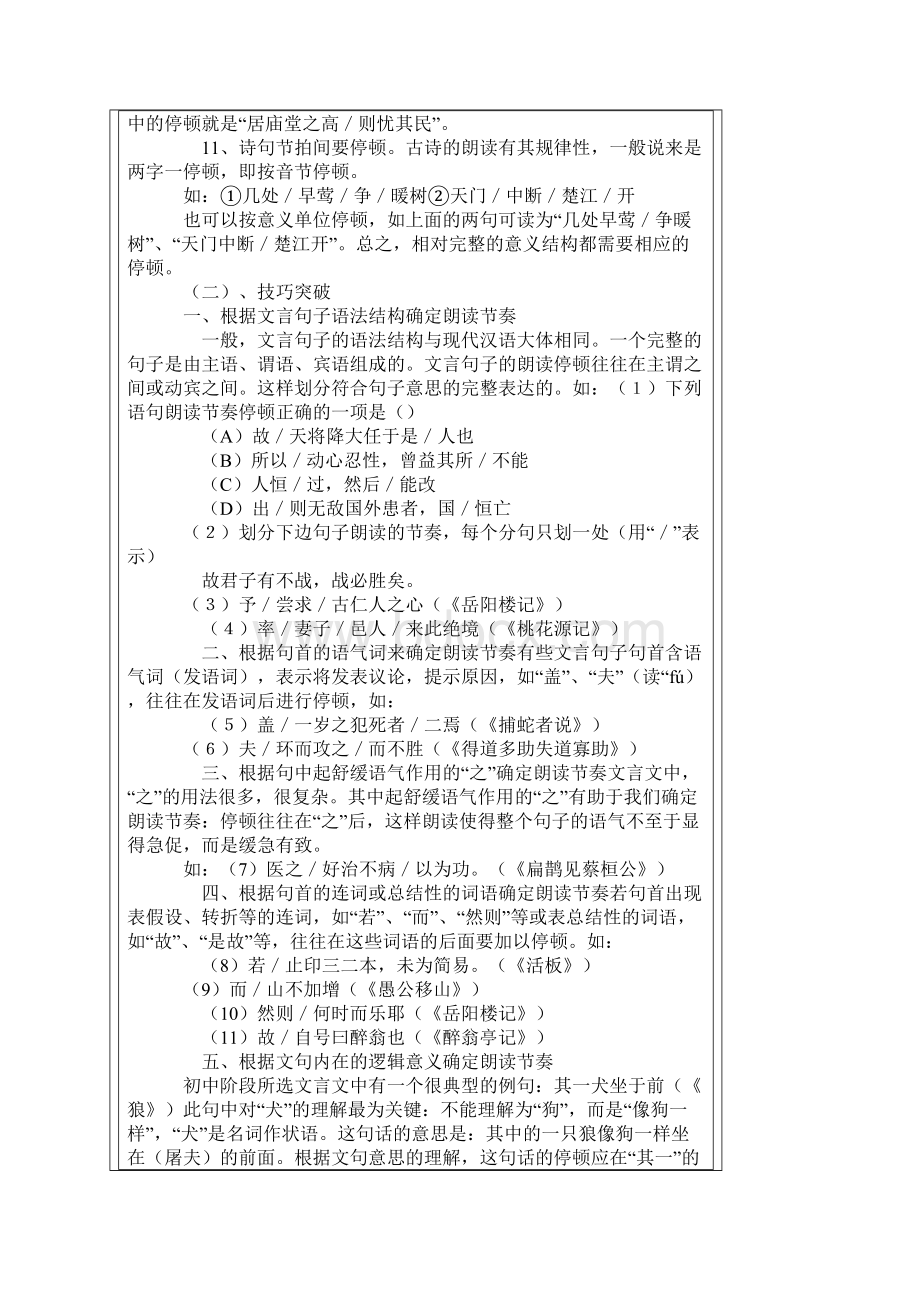 初中文言文句子朗读节奏划分技巧与方法.docx_第3页
