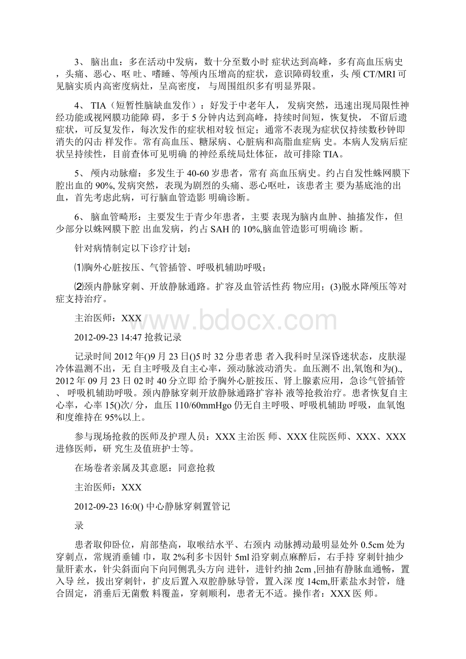 高血压脑出血首次病程记录模版之欧阳法创编.docx_第2页