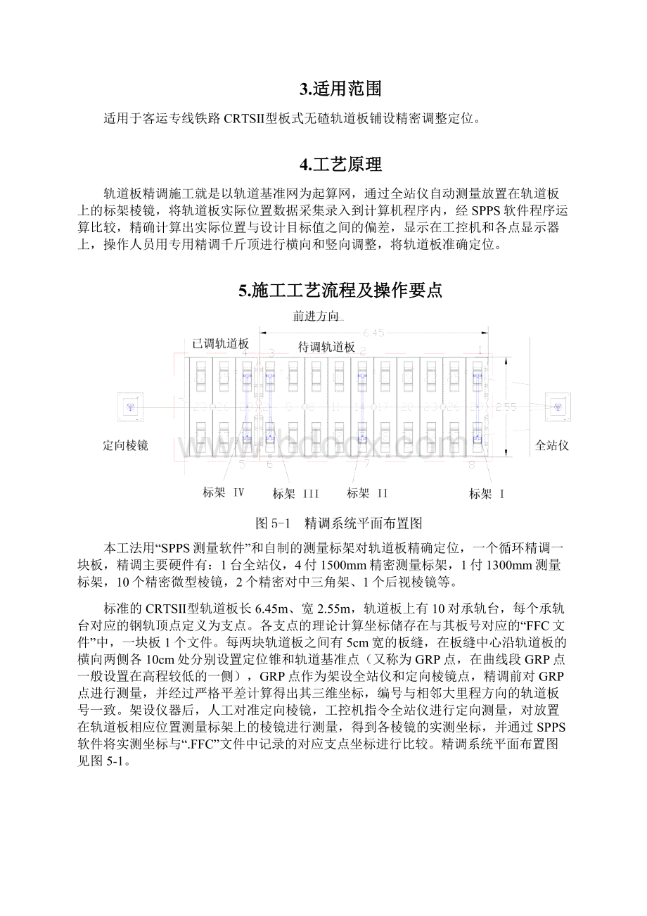 1客运专线CRTSⅡ型轨道板精调工法.docx_第2页