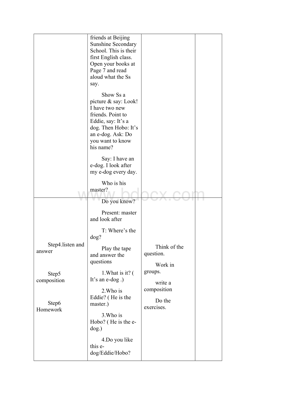 7A Unit1表格式教案Word文档下载推荐.docx_第2页