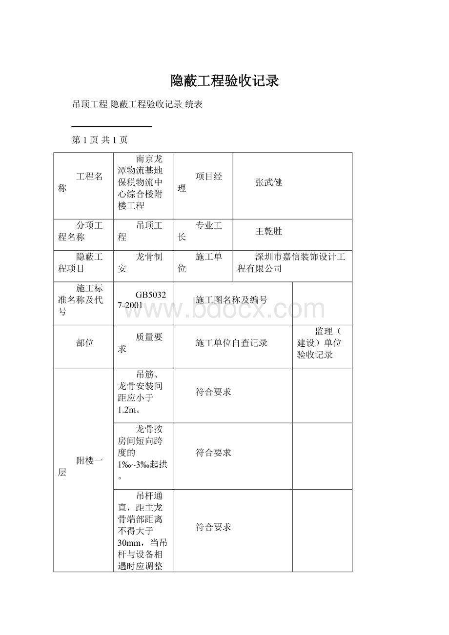 隐蔽工程验收记录.docx