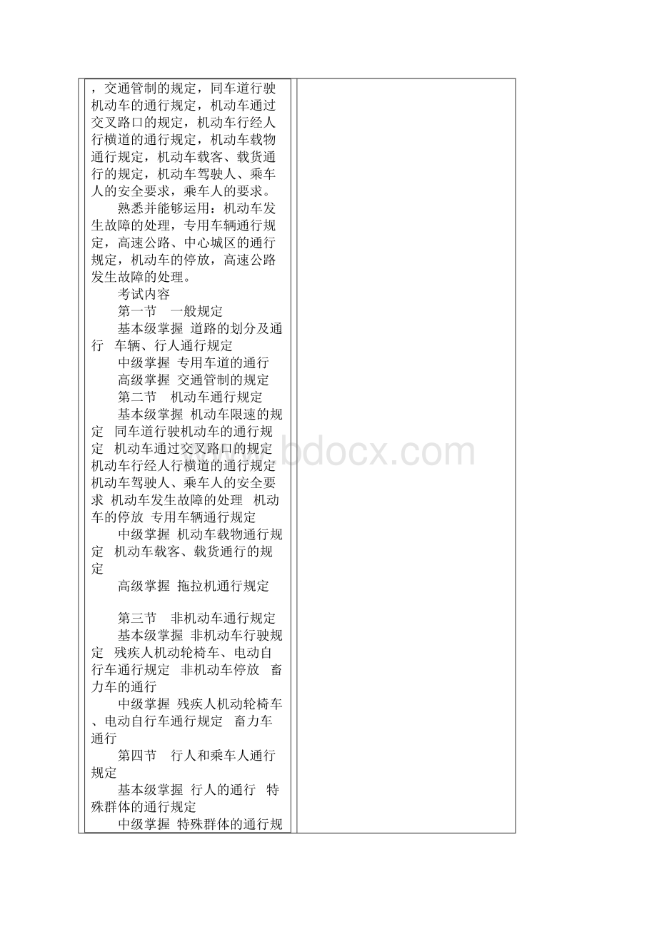 公安机关人民警察执法资格等级考试大纲交通管理.docx_第3页