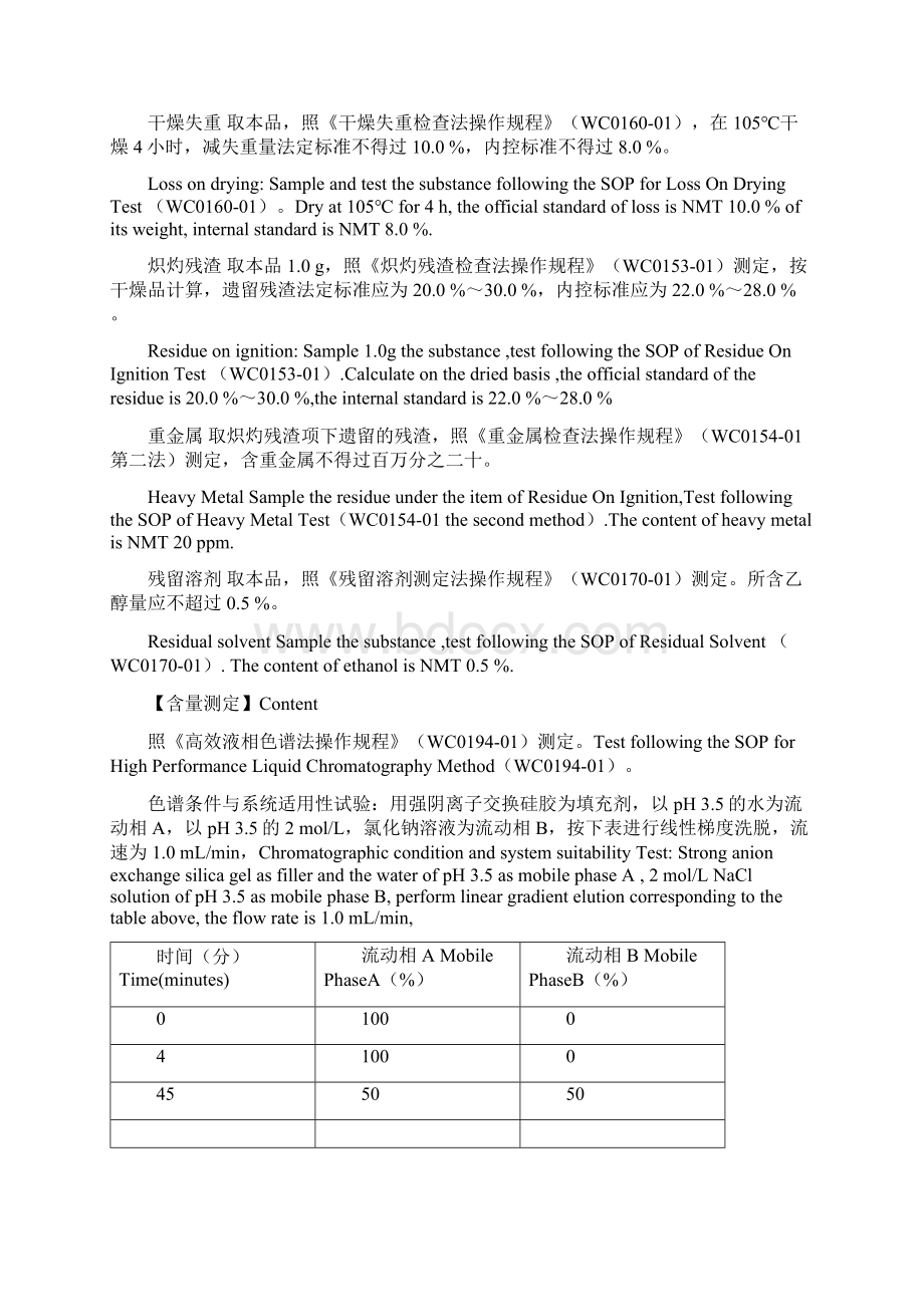 158硫酸软骨素钠供口服用成品半成品质量标准修订文档格式.docx_第3页