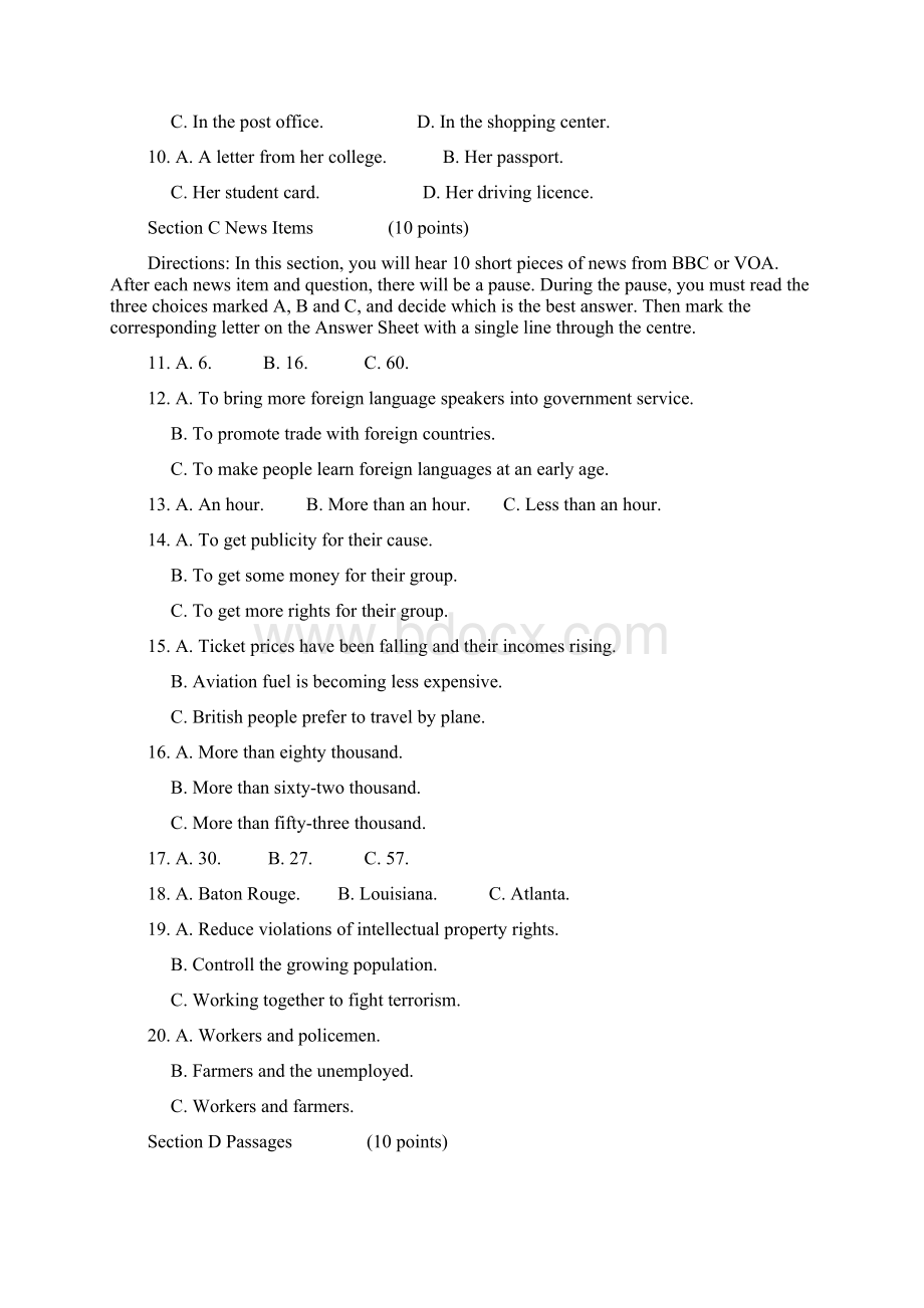 06全国大学生英语竞赛A级初赛试题及答案.docx_第2页