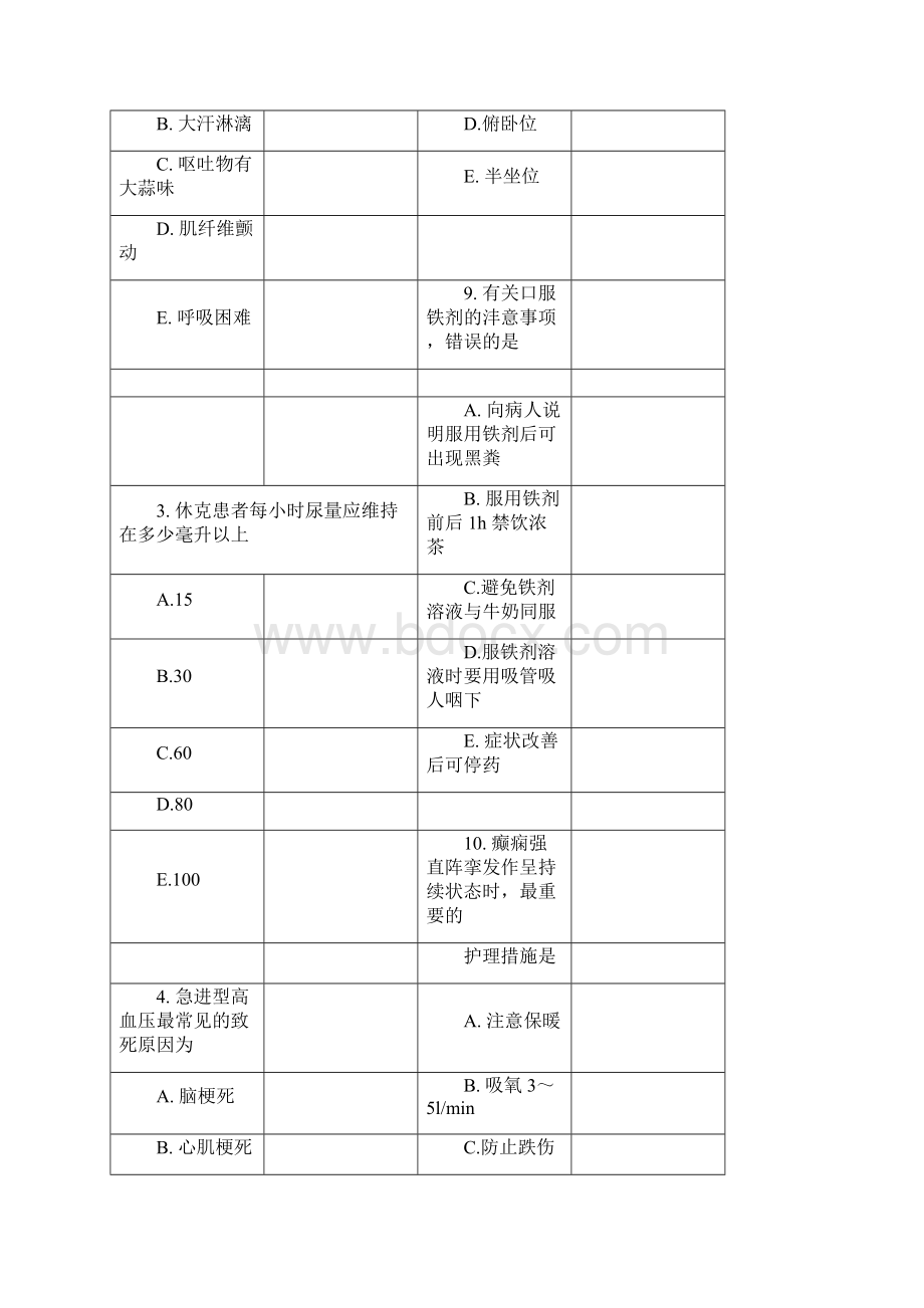 初级护师考试历年真题及答案《基础知识》200题及答案Word文档下载推荐.docx_第2页