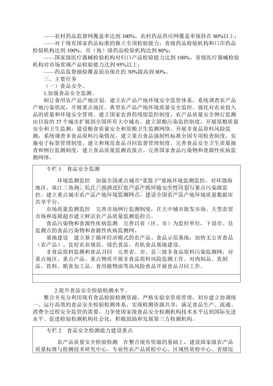 国家食品药品安全十一五规划.docx_第2页